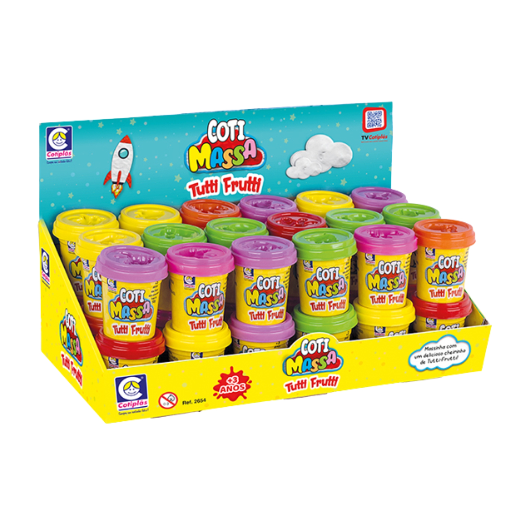 COMP Jogo Tapalavras + 5 Massinhas Coti Massa Cotiplas Criativa e Educativa Para Toda a Família