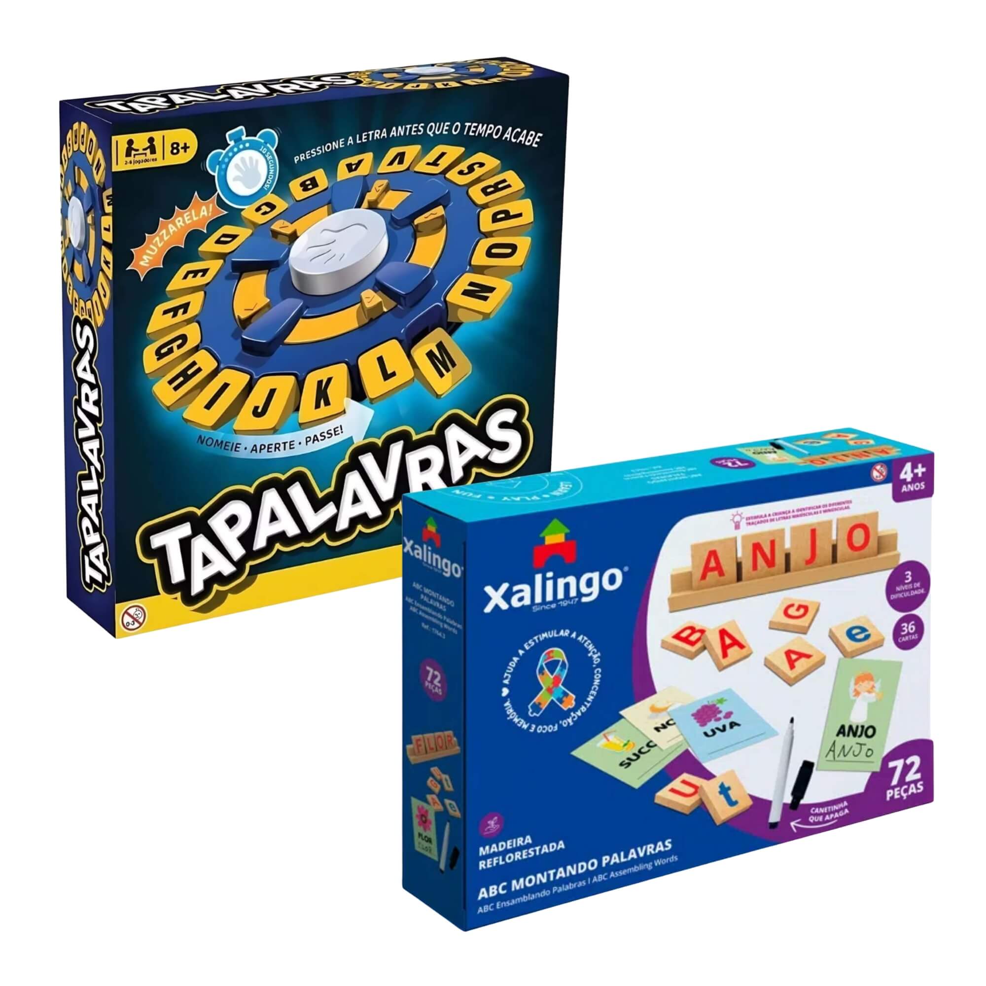 COMP Kit Educativo Infantil Jogo ABC Montando Palavras II + Jogo Tapalavras