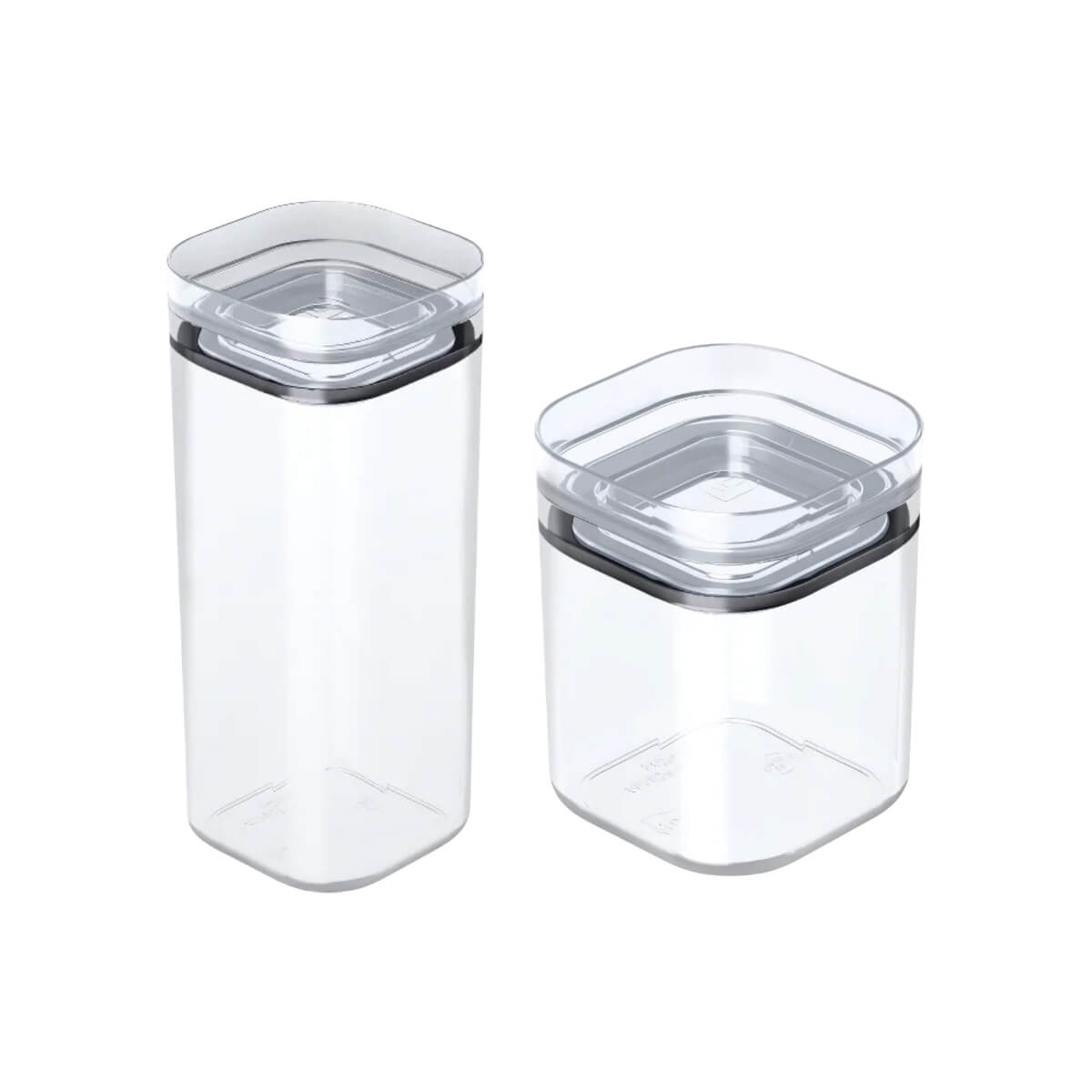 COMP Kit 2 Potes Organizadores Herméticos com Tampa UZ Utilidades – 150ml + 350ml Transparente