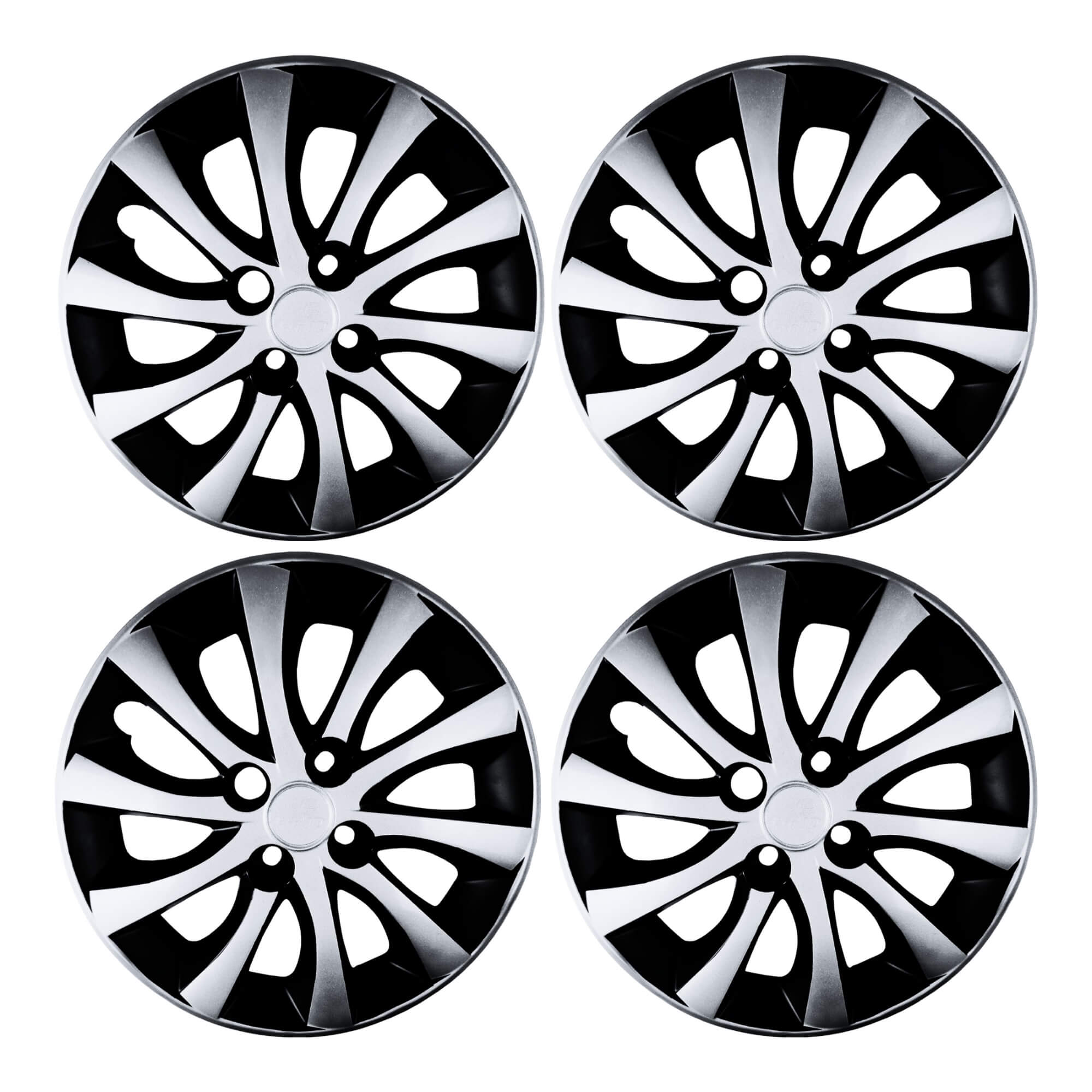 Calota Aro 15" Preto/Prata Mod Idea 2014/2016 Jogo c/4 Calotas Grid - 225CP-PBP-E