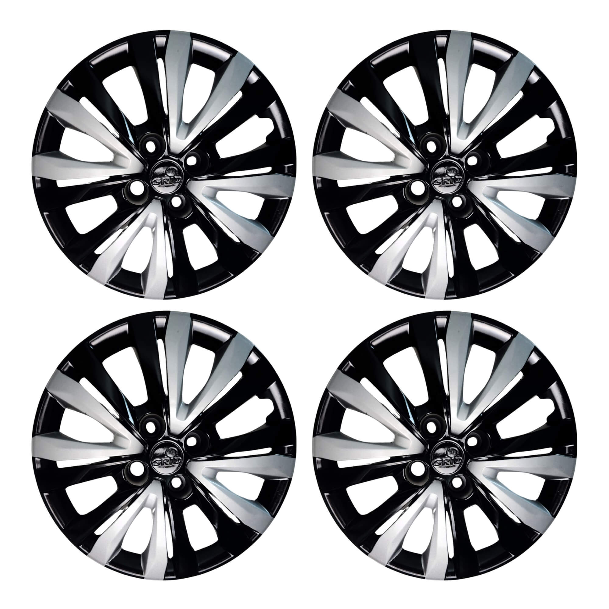Calota Aro 14" Preto/Prata Mod Gol G7 2017/18 Jogo c/4 Calotas Grid - 245CA-PBP-E