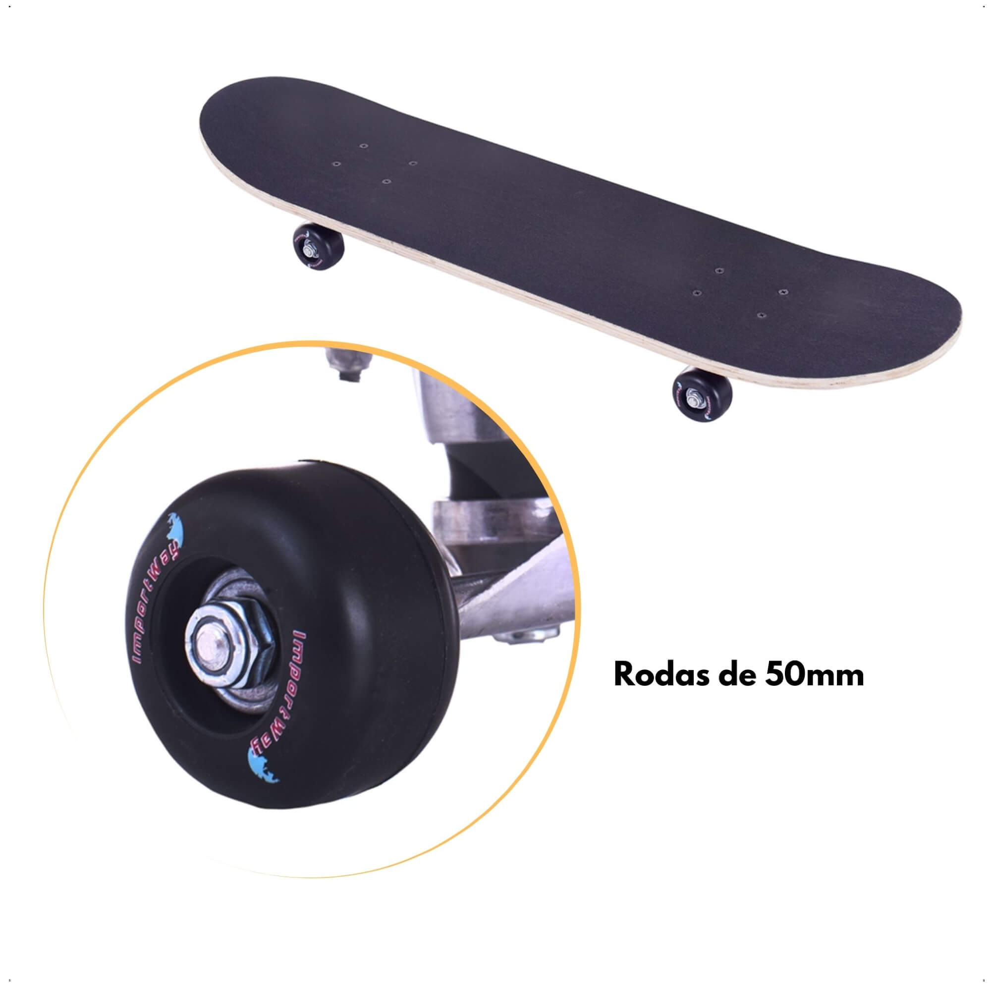 COMP Kit Skate Infantil 31" Madeira + Kit Proteção Nerf Capacete Joelheira Cotoveleira 6+ Anos