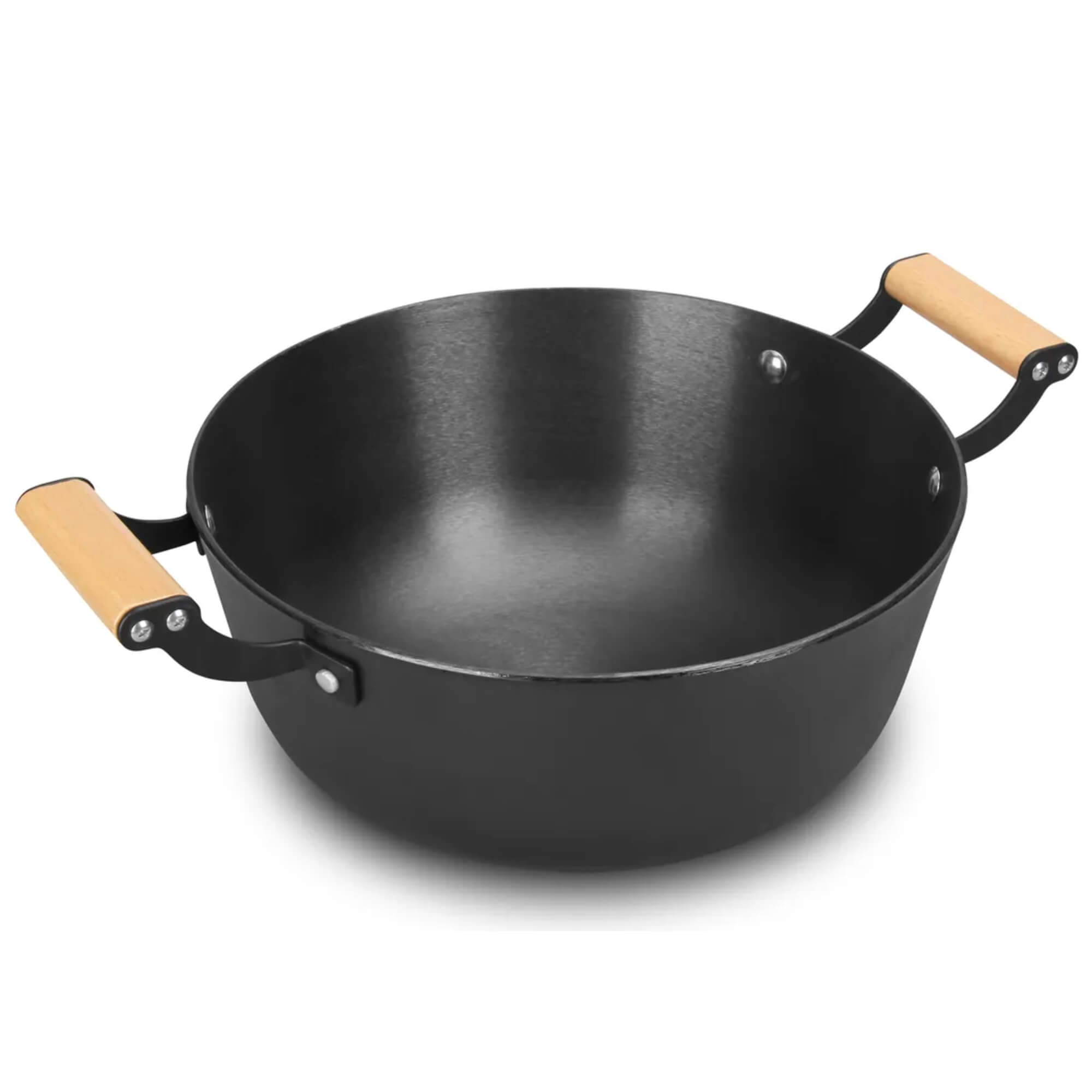 Caçarola 28cm Ferro Fundido Leve com Tampa de Vidro 6,0L MTA - 1205