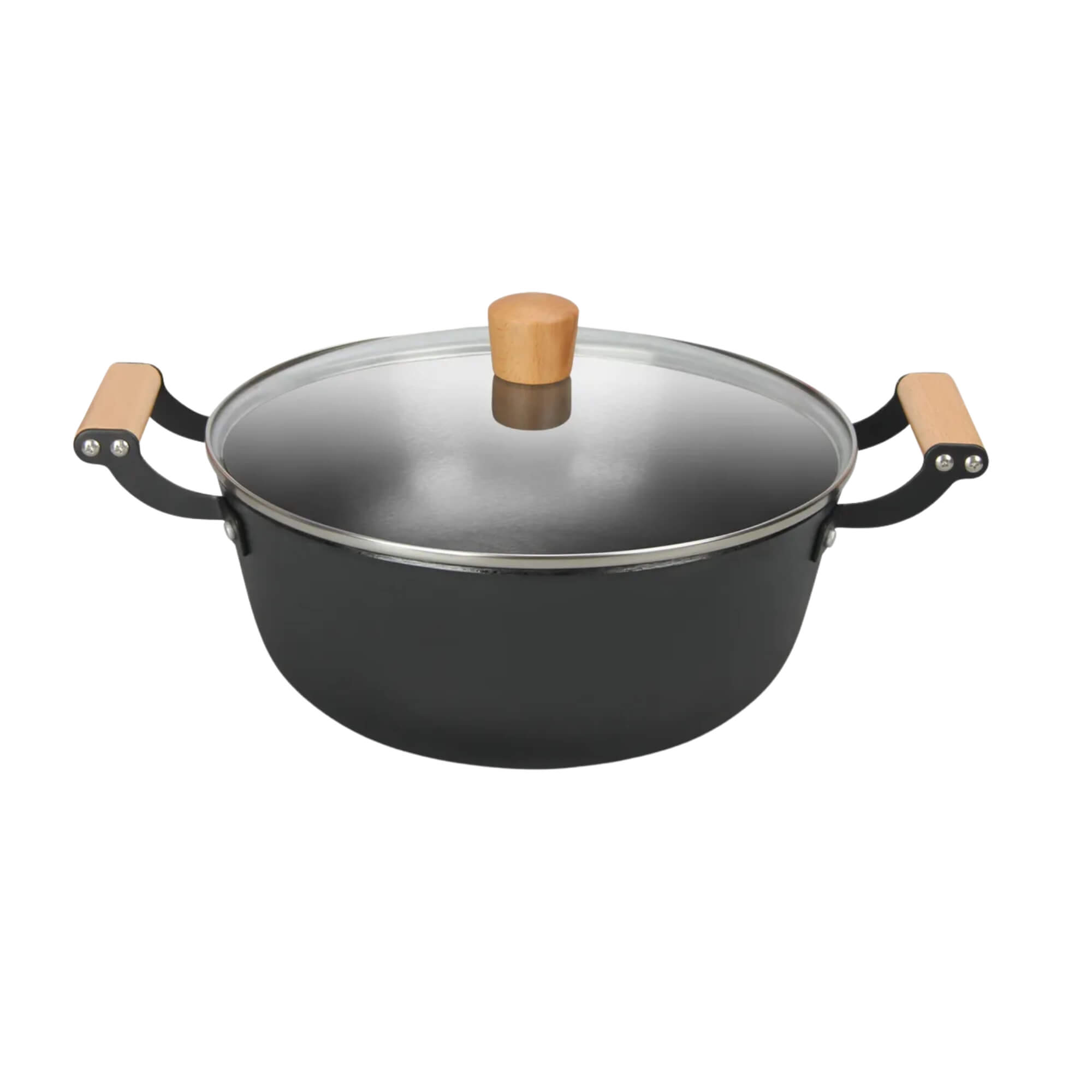 Caçarola 20cm Ferro Fundido Leve com Tampa de Vidro 2,0L MTA - 1203
