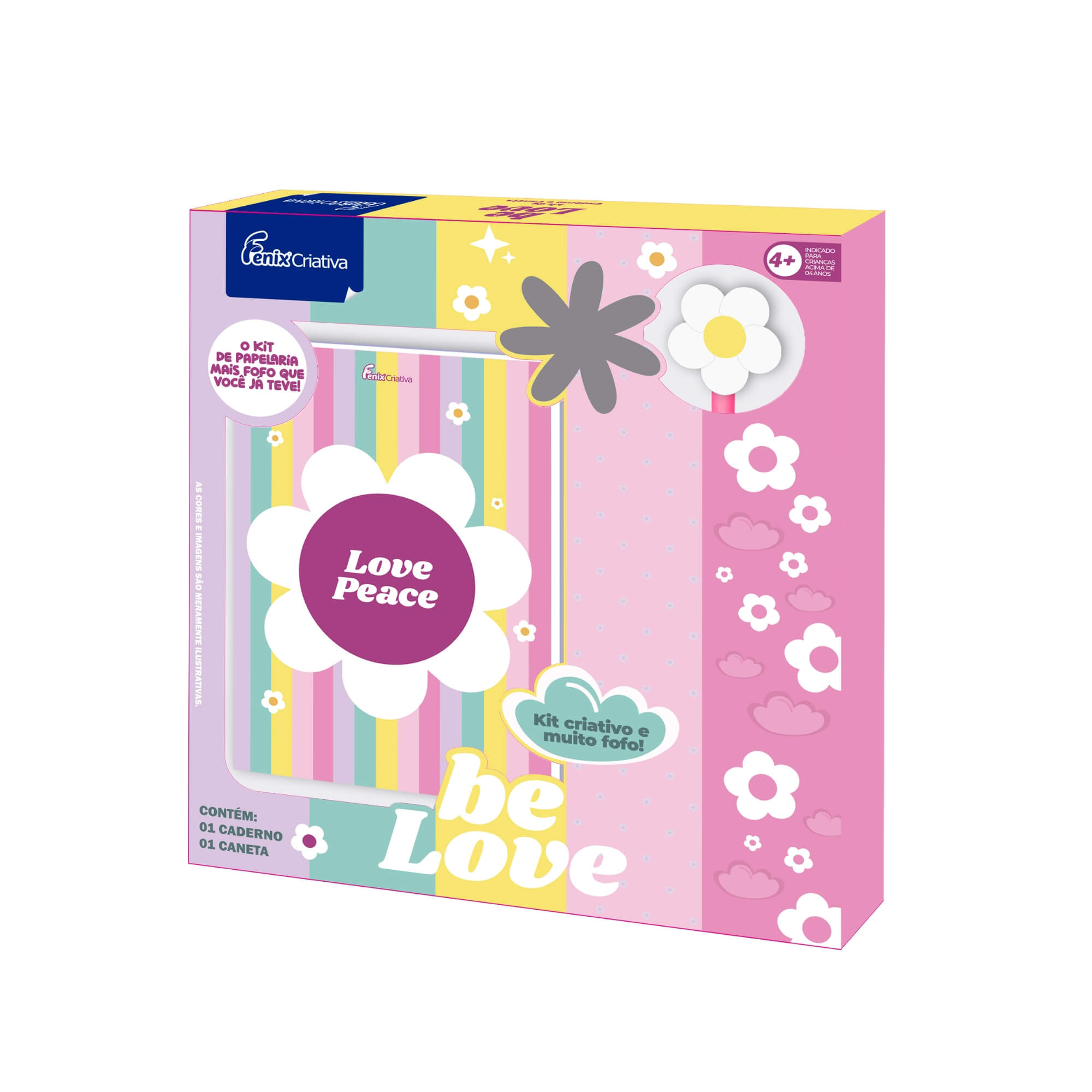 Kit Caderno Love Peace com Caneta Fenix - FPM-563