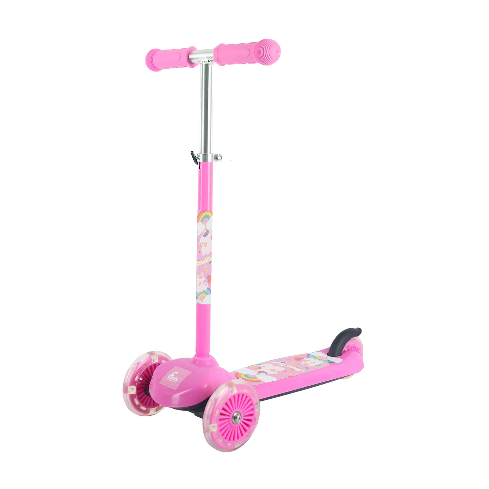 Patinete Infantil 3 Rodas Unicórnio com Luz Fenix - PTA-02U
