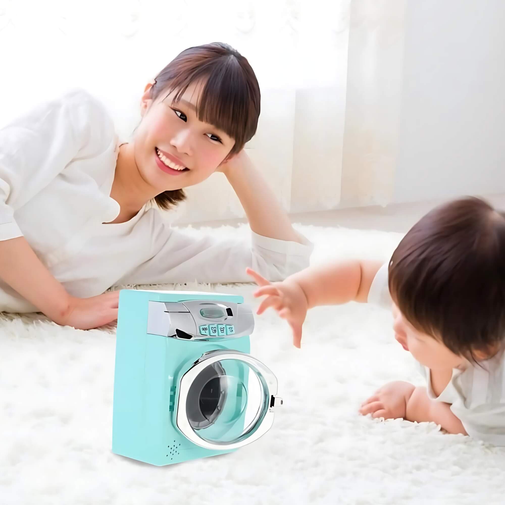 Brinquedo Mini Lavadora Infantil com Som e Luz Fenix - LKC-986