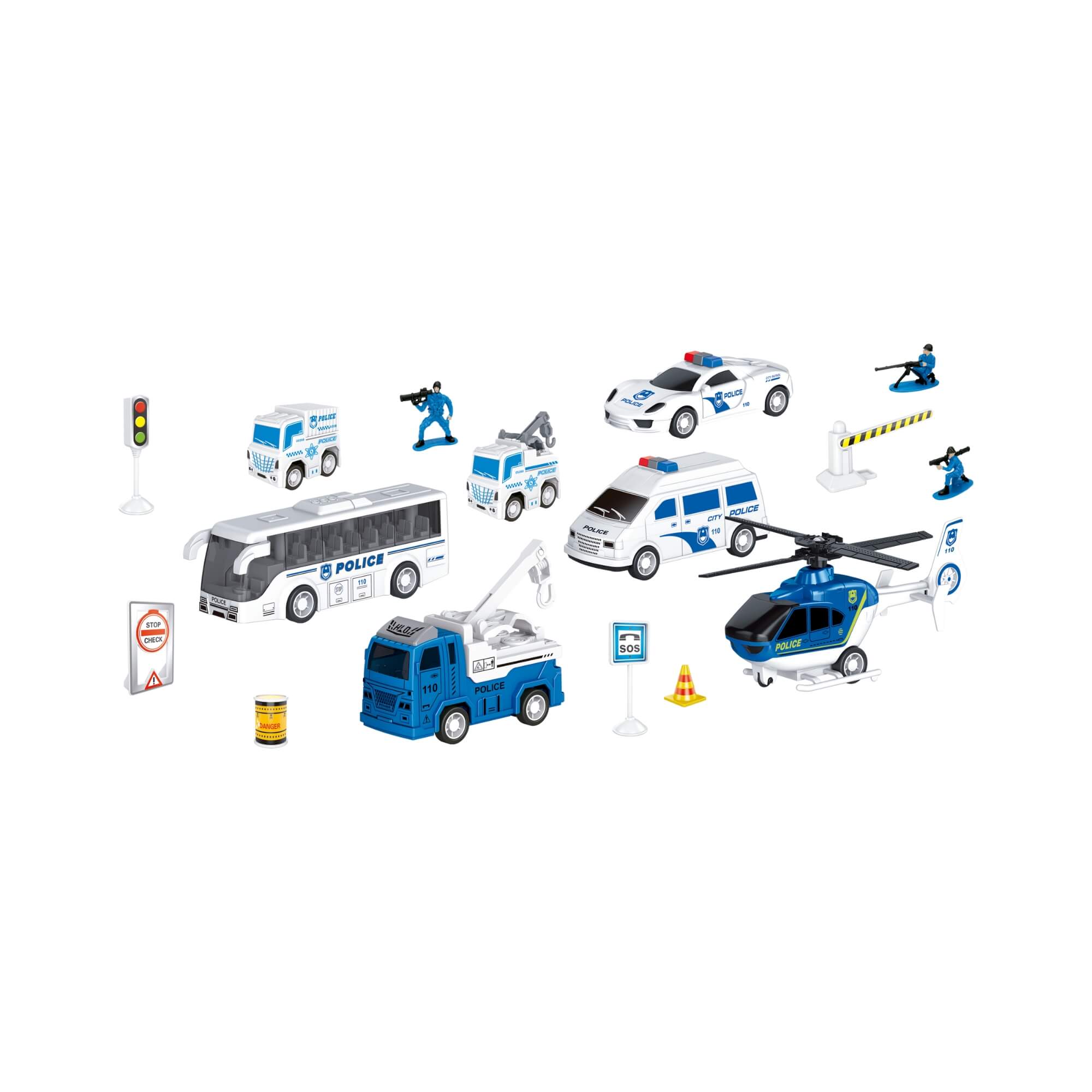 Brinquedo Infantil Kit Carrinhos Polícia G Fenix - CKT-471PL