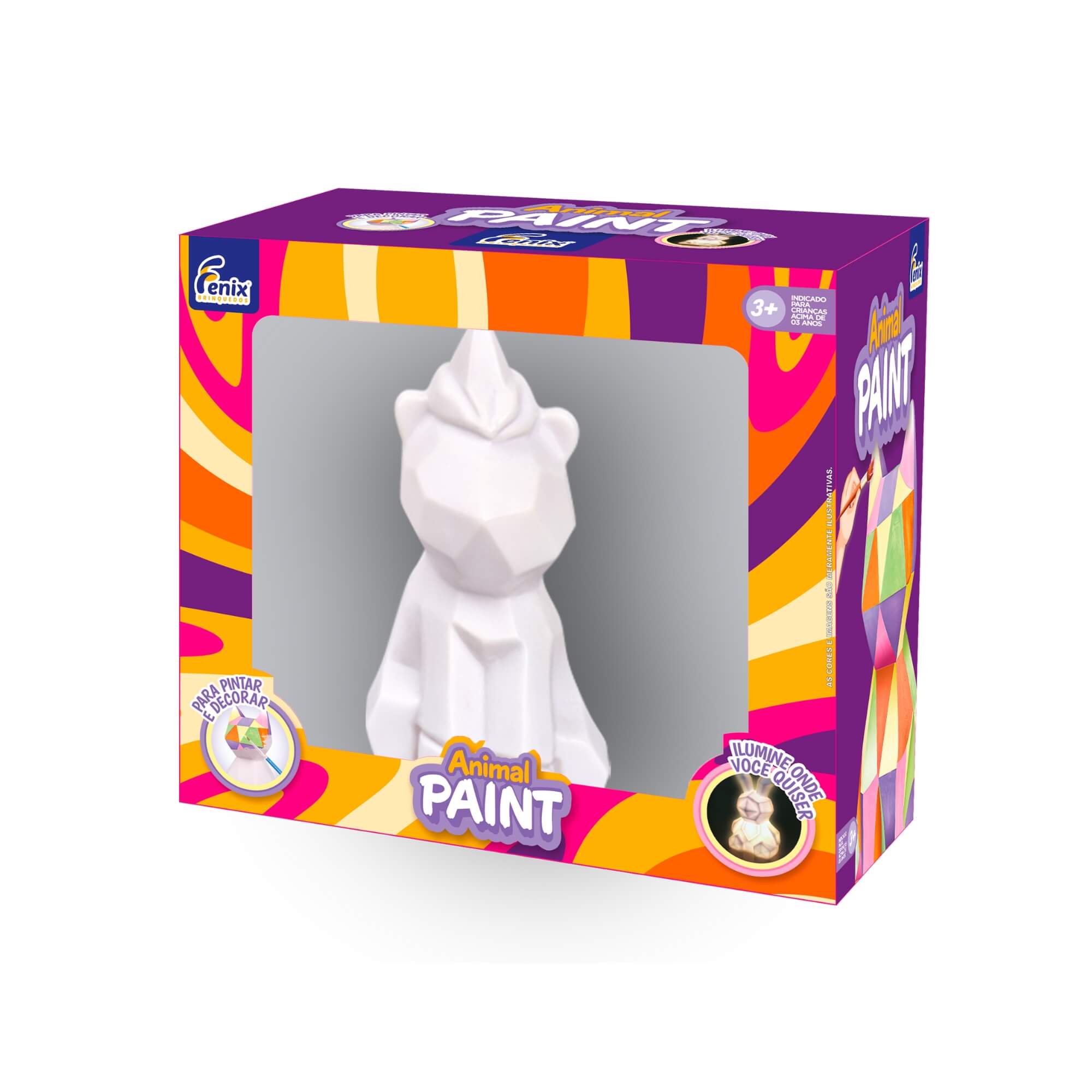 Luminária Animal Paint Unicórnio para Pintar e Decorar Fenix - PDA-453UN