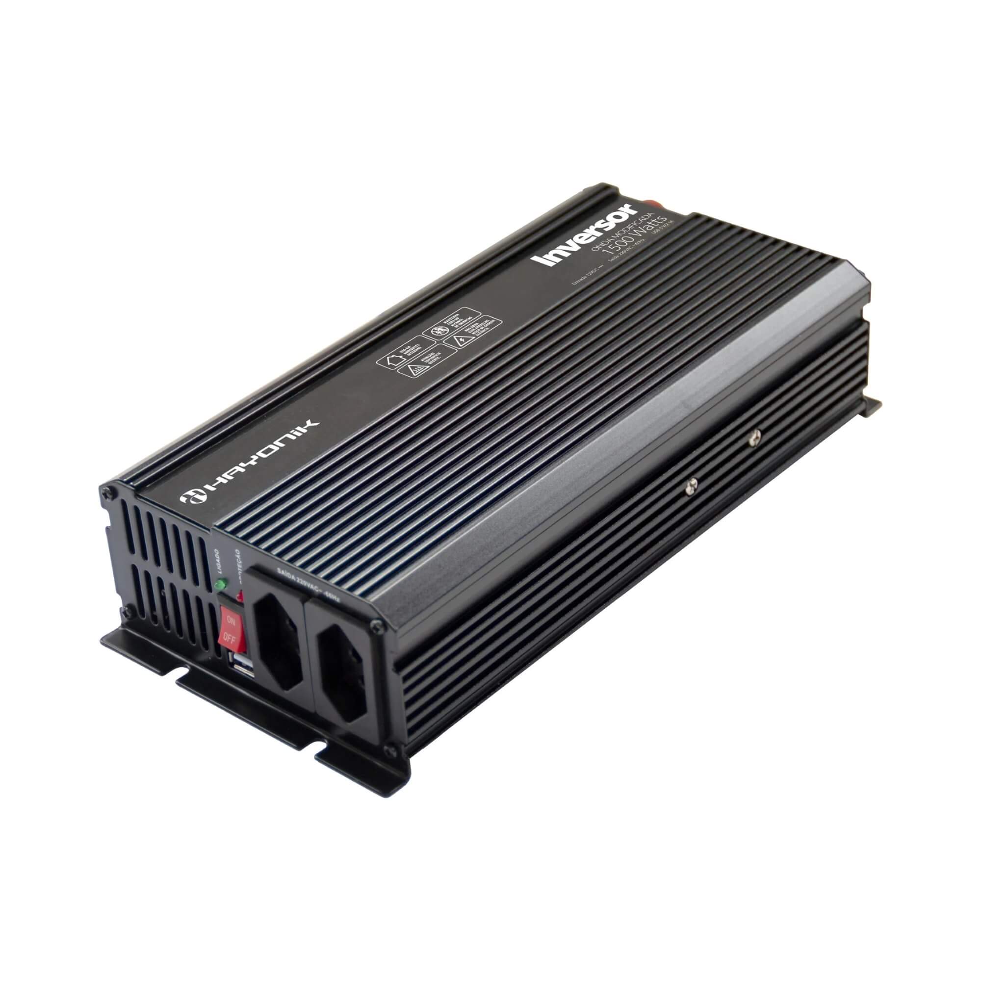 Inversor de Onda Modificada MSW1215 1500W 12V/220V USB Hayonik - 0000084821