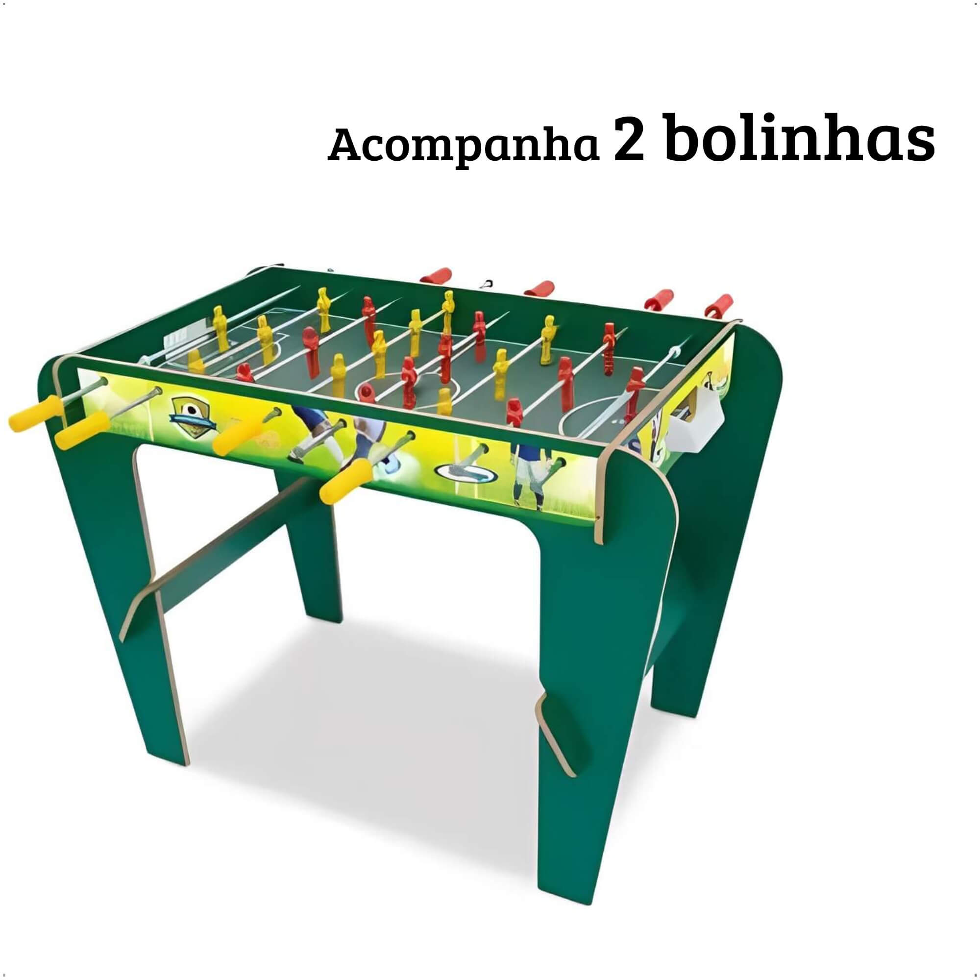 COMP Kit Mini Pebolim Super Copa Xalingo + Jogo de Botão Brasileirão com 4 Times Xalingo