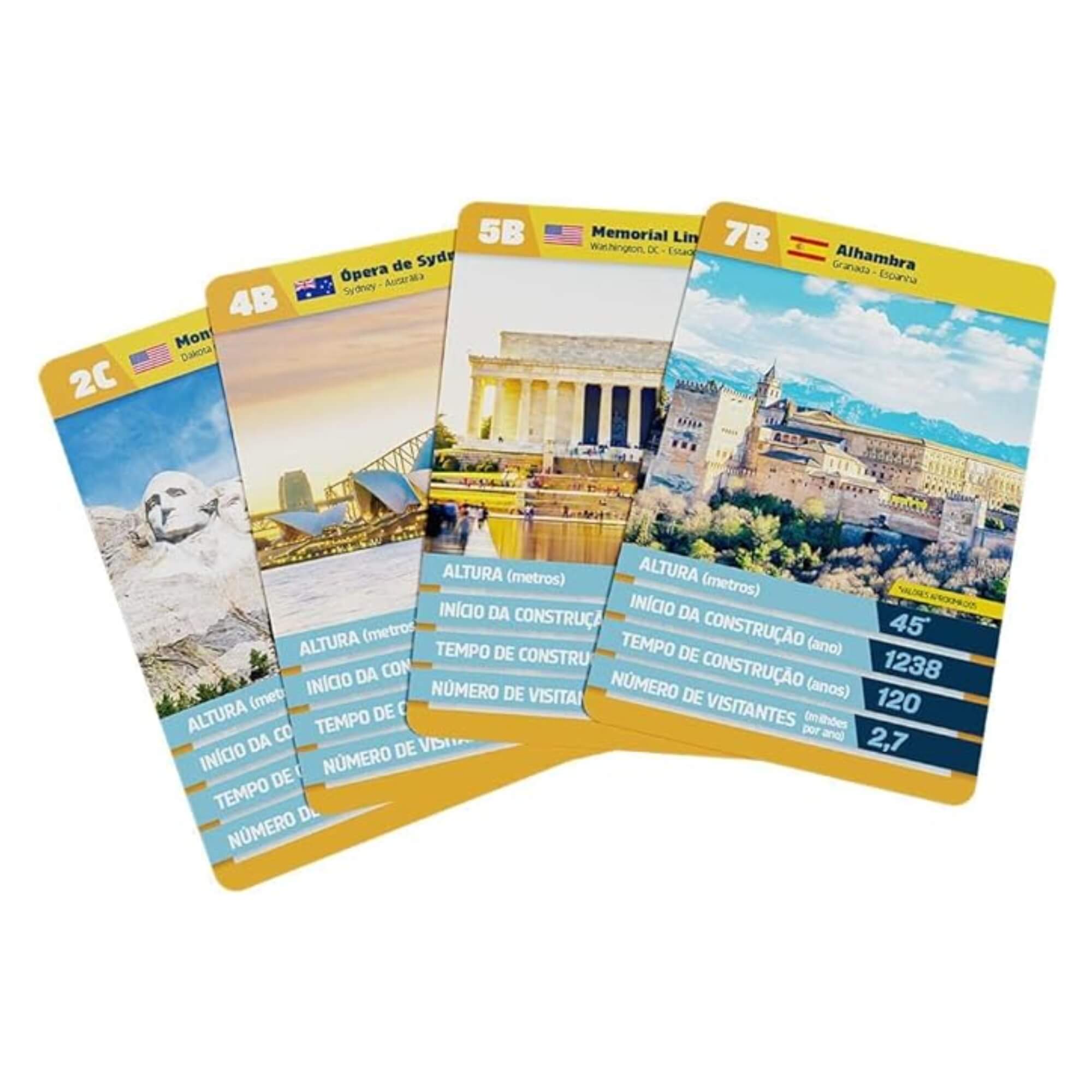 COMP Kit 3 Jogos Super Trunfo Grow Países + Cidades do Mundo + Monumentos do Mundo