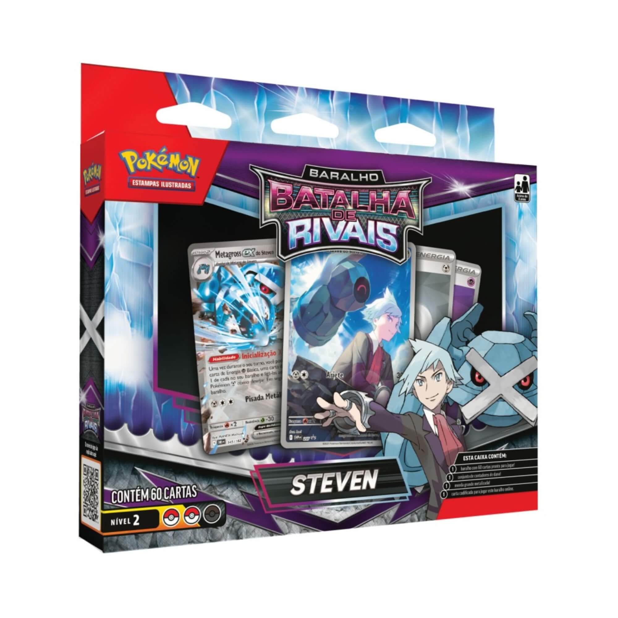Pokemon 2x Decks Batalha de Rivais - Marine e Steven Copag - 35251