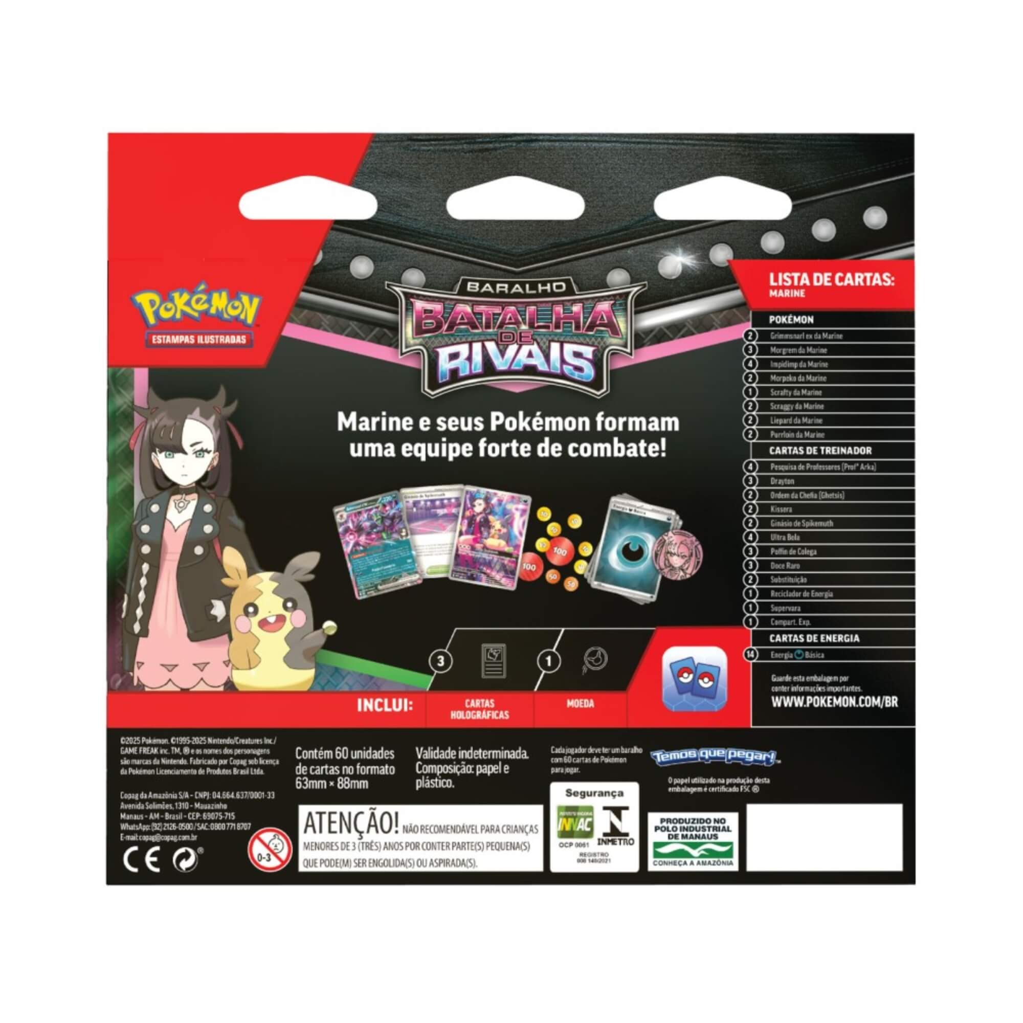 Pokemon 2x Decks Batalha de Rivais - Marine e Steven Copag - 35251