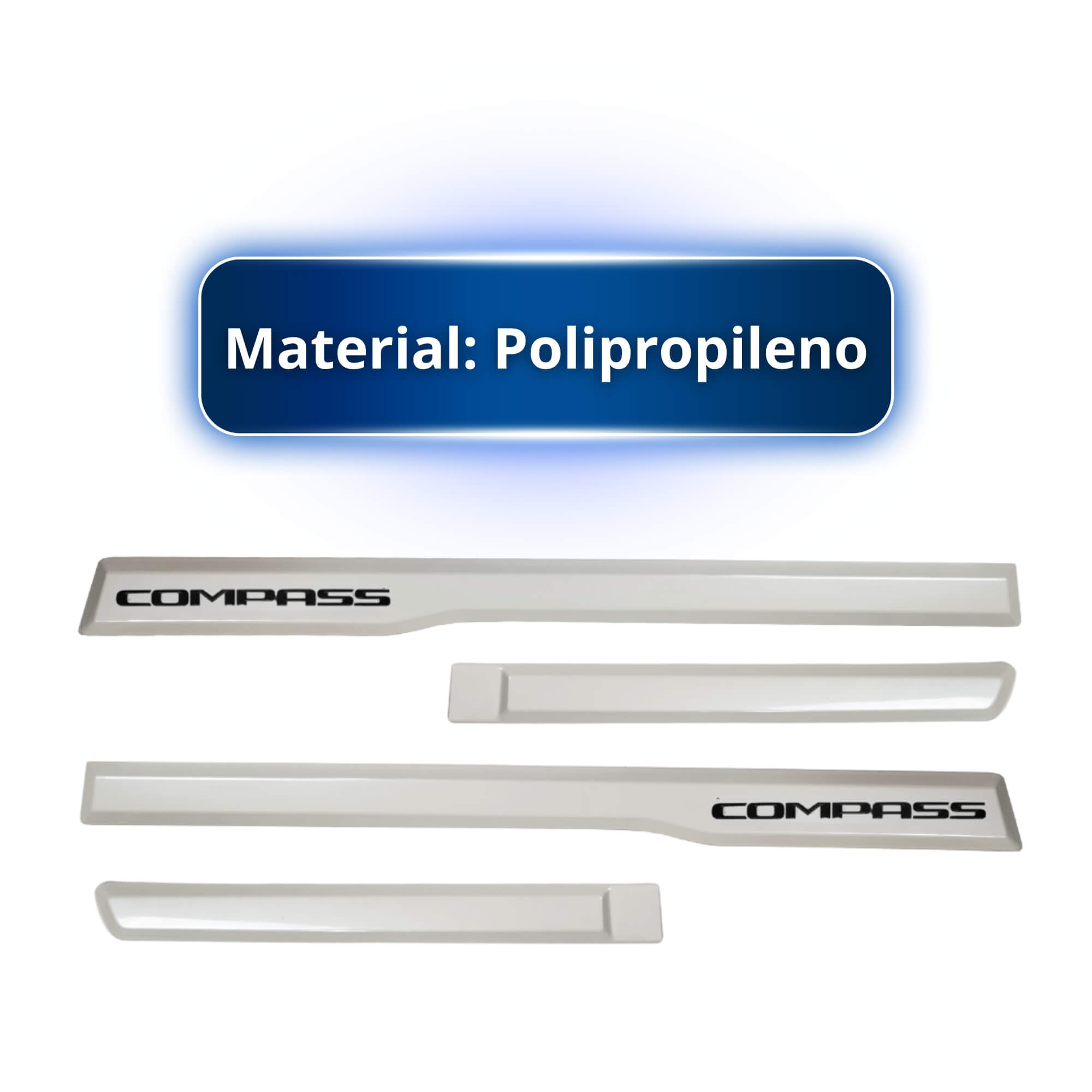VAR Friso Tipo Original 4P 4 Peças Grid - Escolha o Modelo Modelo:Compass 2021 em diante - Branco Polar