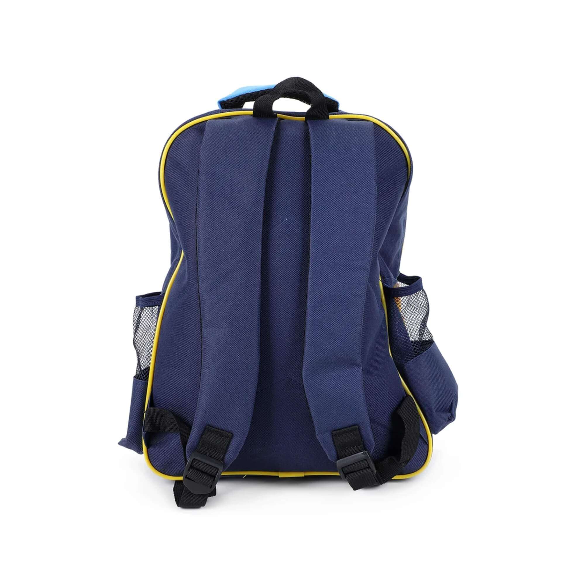 COMP Kit Mochila Infantil 3D Bola OKC Thunder + Garrafa Dobrável 550ml com Canudo Futebol e Magia