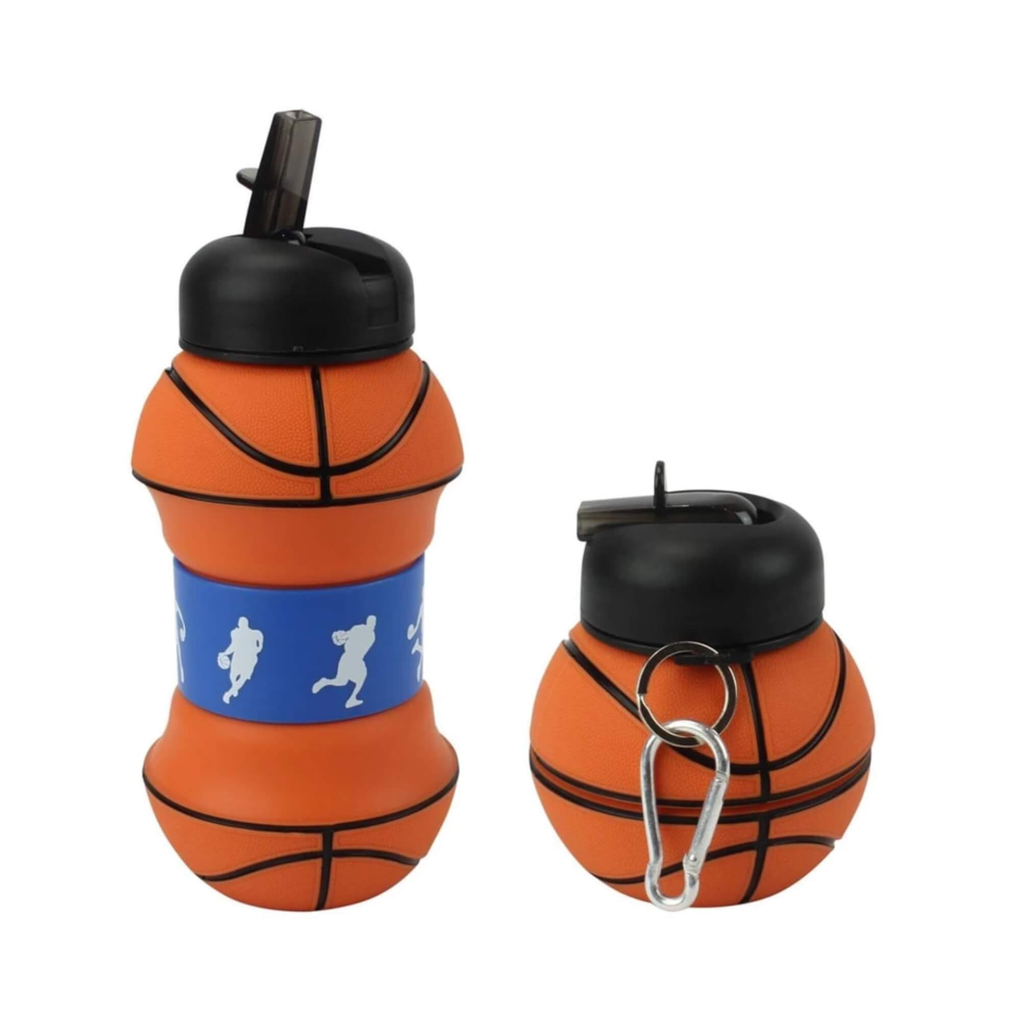 COMP Kit Mochila Infantil 3D NBA Warriors Amarela + Garrafa Dobrável 550ml Futebol e Magia