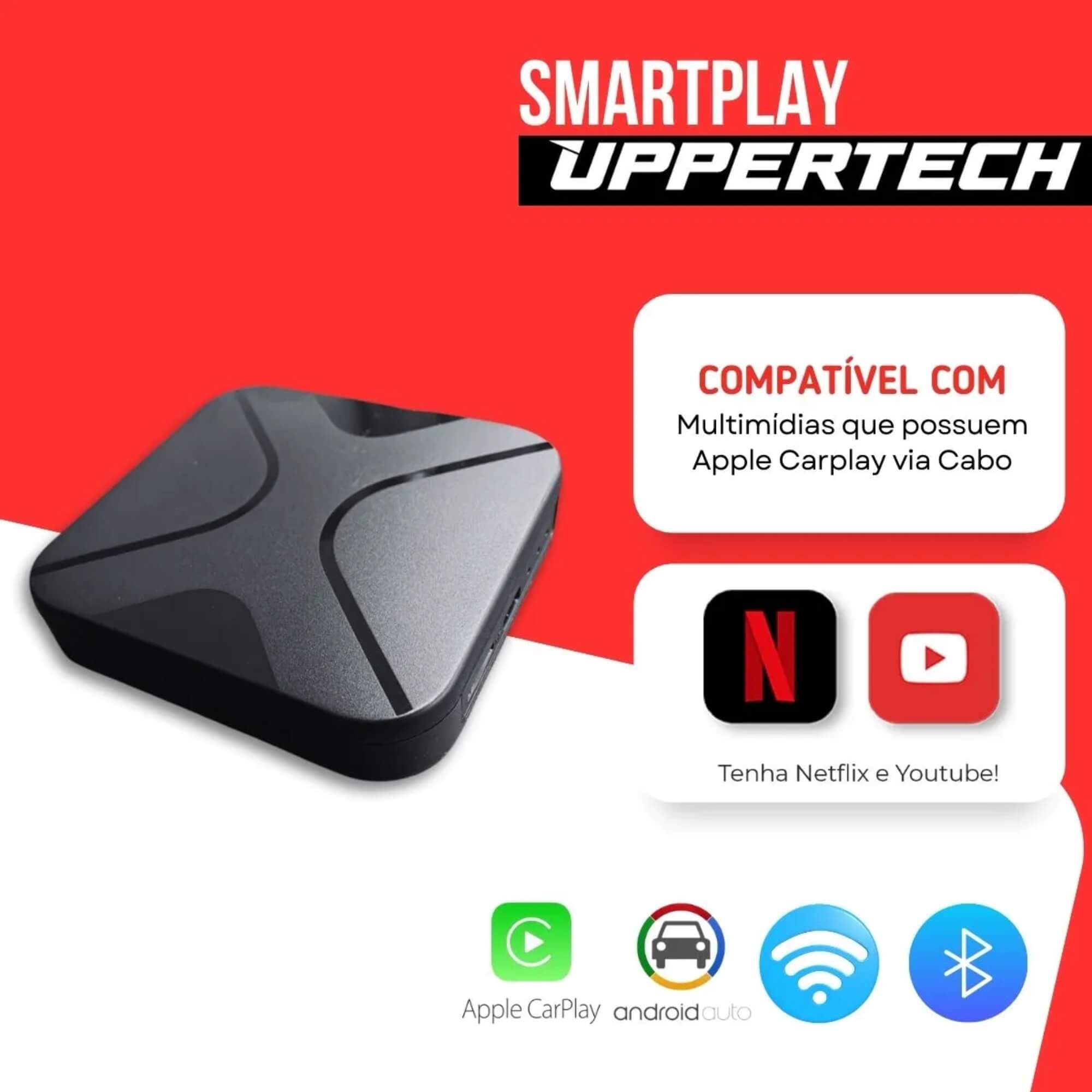 Streaming Box Uppertech Quadcore 2GB RAM 16GB com Comando de Voz  Uppertech - 4958