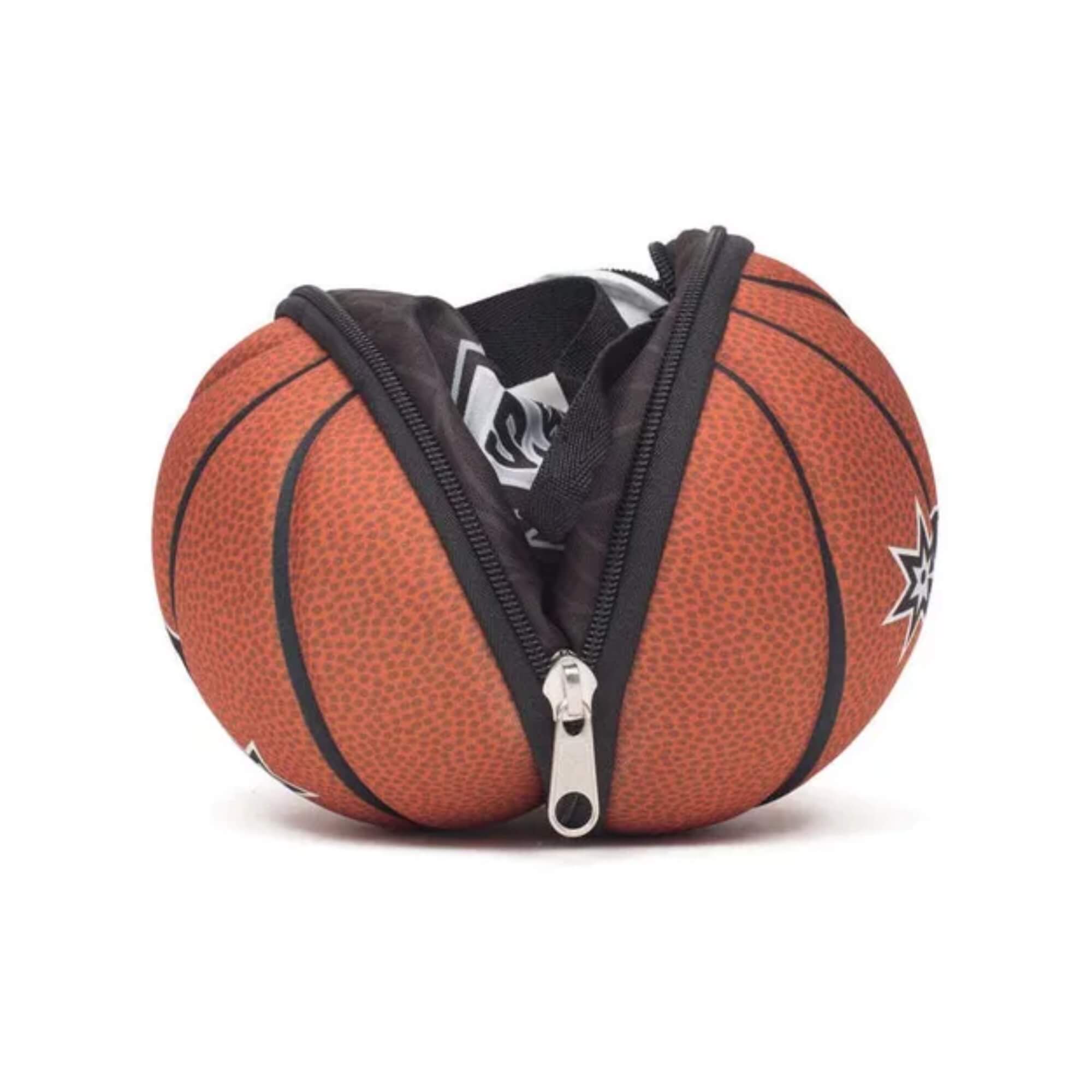 COMP Kit Bolsa Térmica NBA Spurs 4,7L + Garrafa Dobrável 550ml com Canudo Futebol e Magia