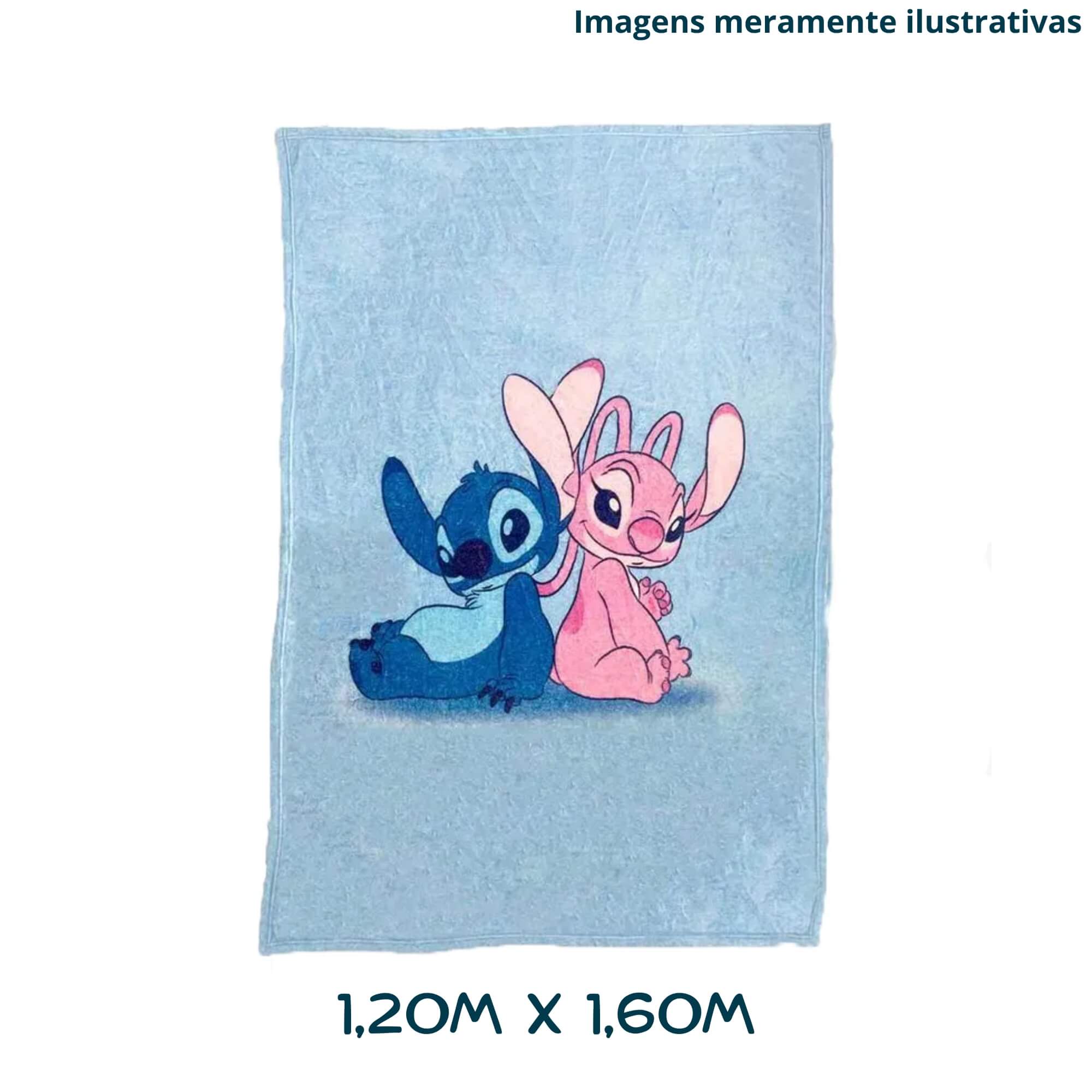 COMP Kit Presente Stitch: Manta + Balde 5L + Pantufa Nuvem Tamanho G (39/41) Zona Criativa Disney