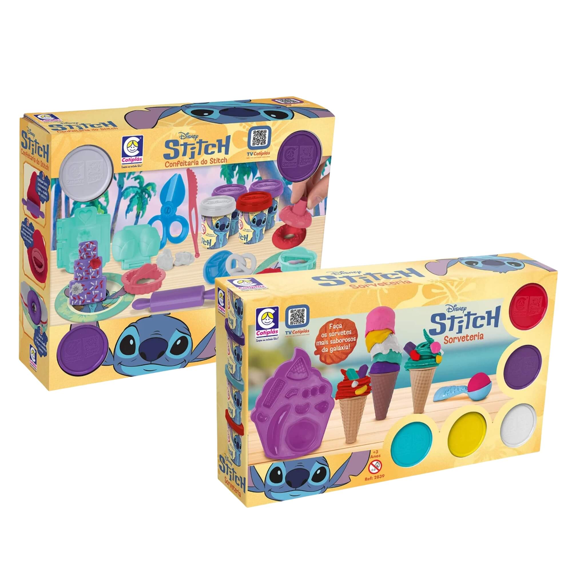COMP Kit Massinha Stitch Disney: Sorveteria e Confeitaria com Acessórios – Cotiplás