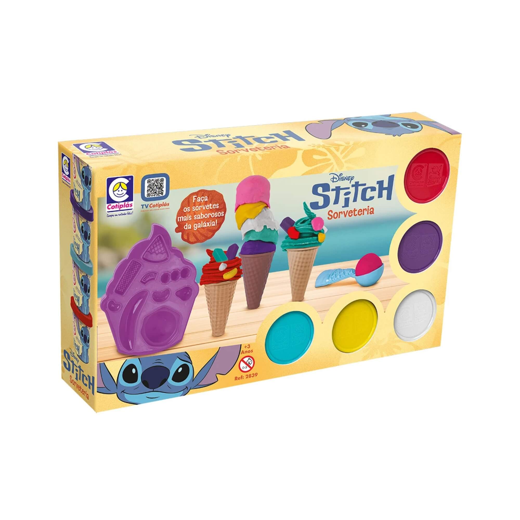 COMP Kit Massinha Stitch Disney: Sorveteria e Confeitaria com Acessórios – Cotiplás