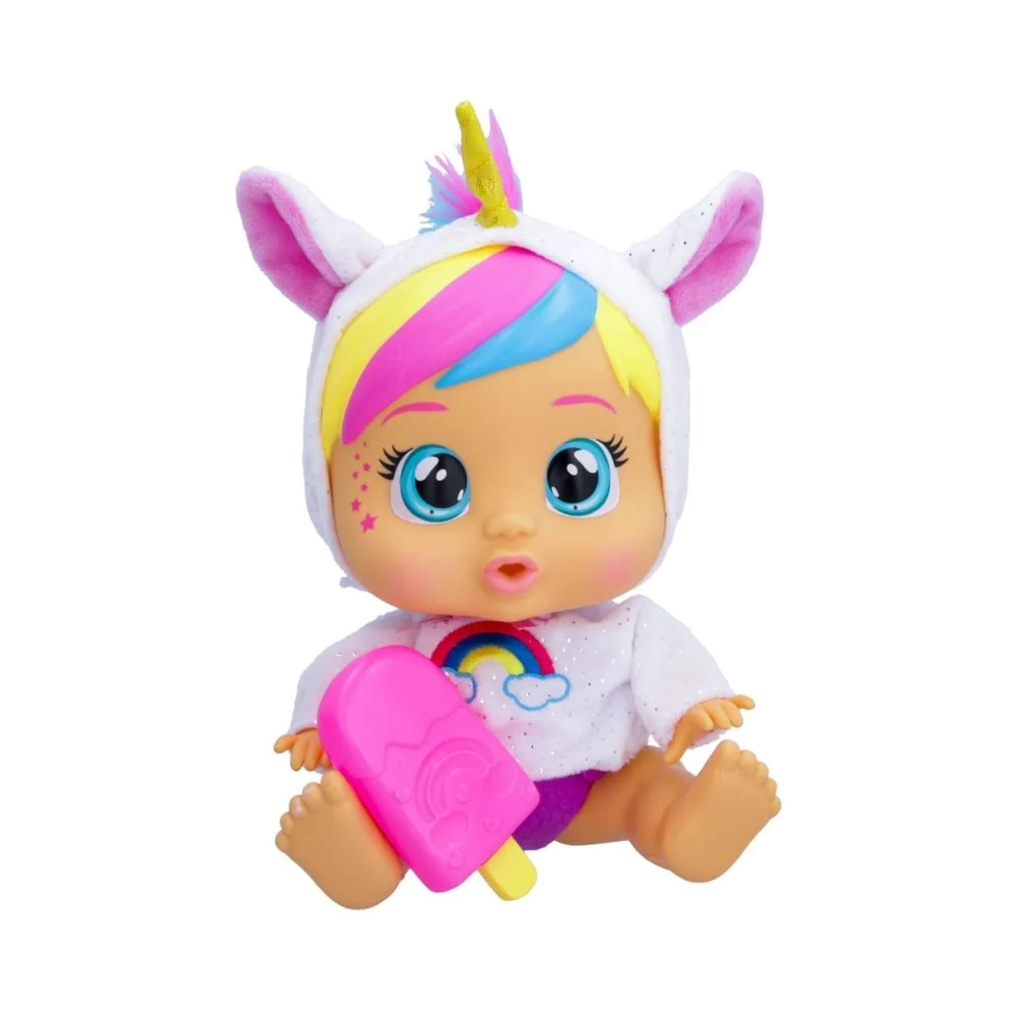 COMP Kit Boneca Cry Babies Loving Care Fitsy Dreamy + Carrinho de Passeio Cry Babies 64cm