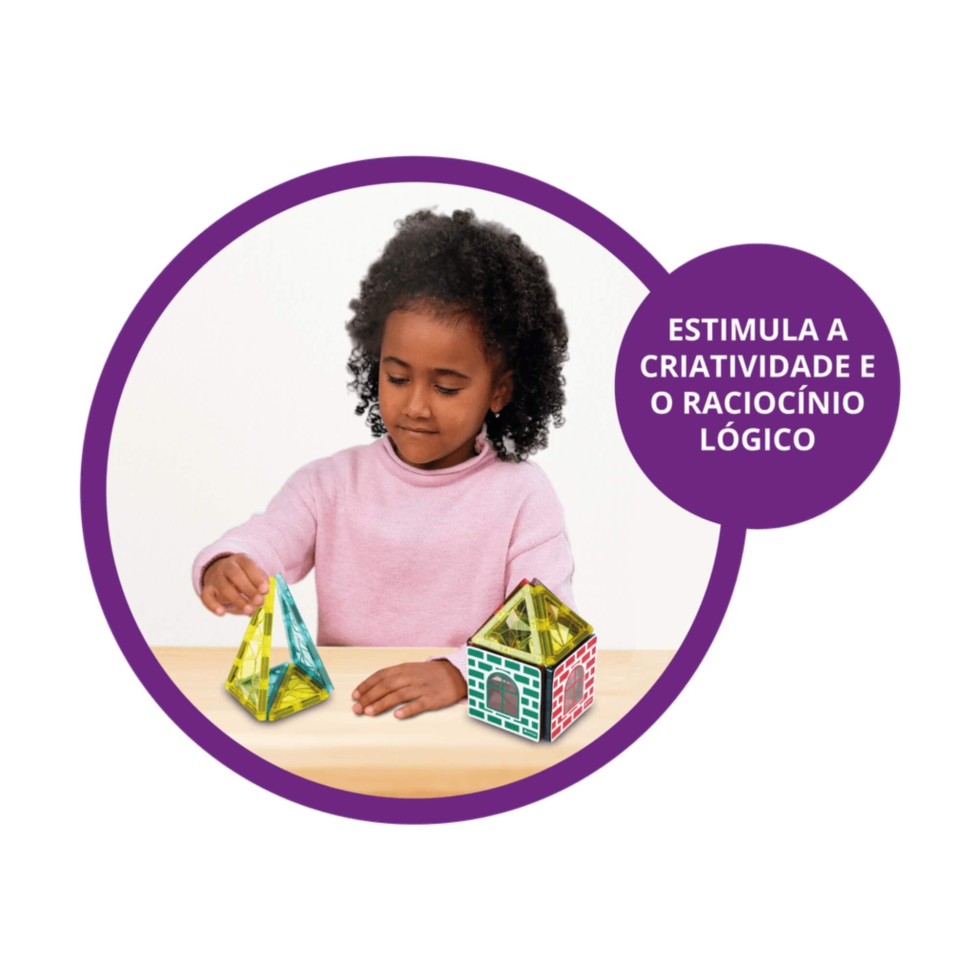 VAR Brinquedo Infantil Brincando de Engenheiro Magnético Xalingo (Escolha o modelo) Peças:44 peças