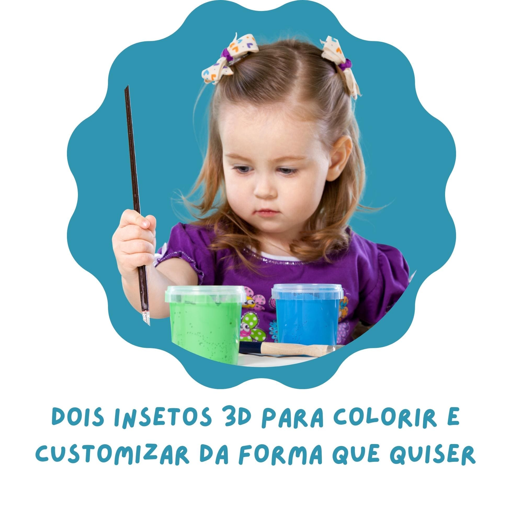 VAR Jogos Educativos Xalingo – Diversão que Ensina! (Escolha o Modelo) Tipo:Kit de Pintura Insetos
