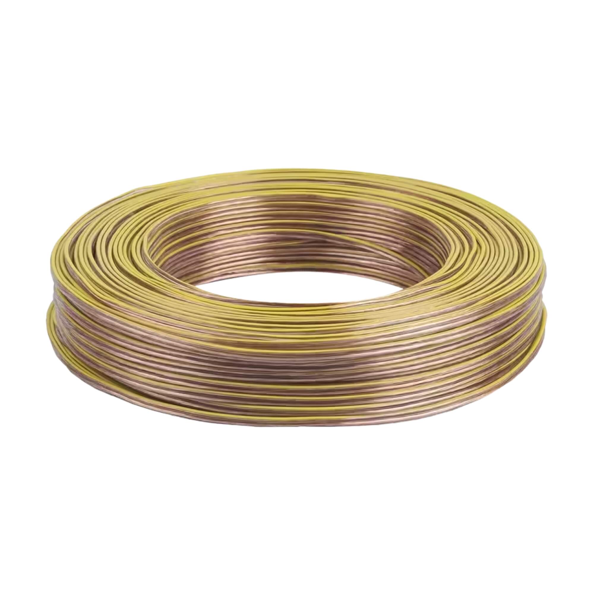 Cabo Paralelo 2×1,00mm² (Bitola 2x16) cor Amarelo Marfim Rolo c/ 50 Metros Permak - 79/C1