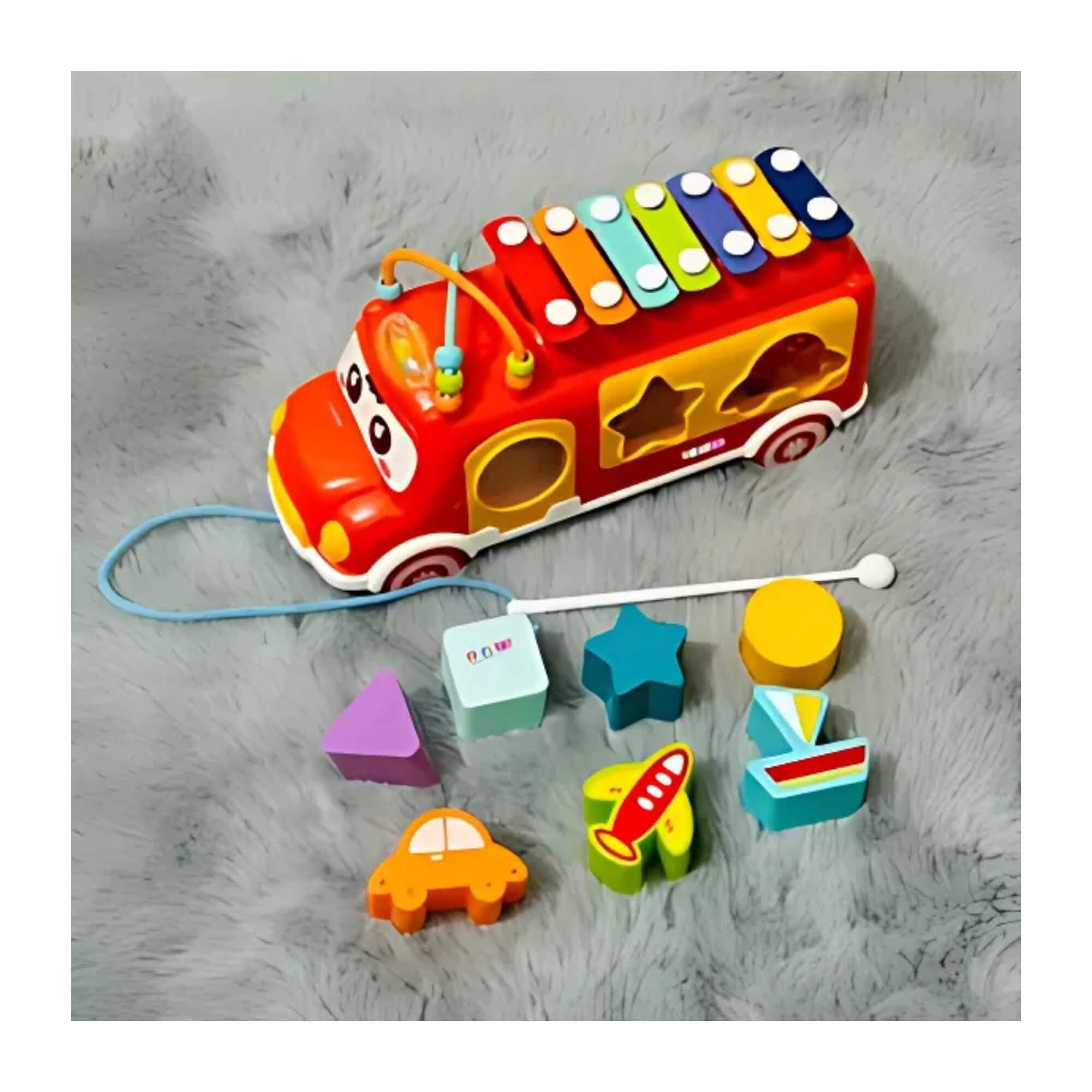 Ônibus Xilofone Brinquedo Infantil Educativo Zippy Toys - 10392