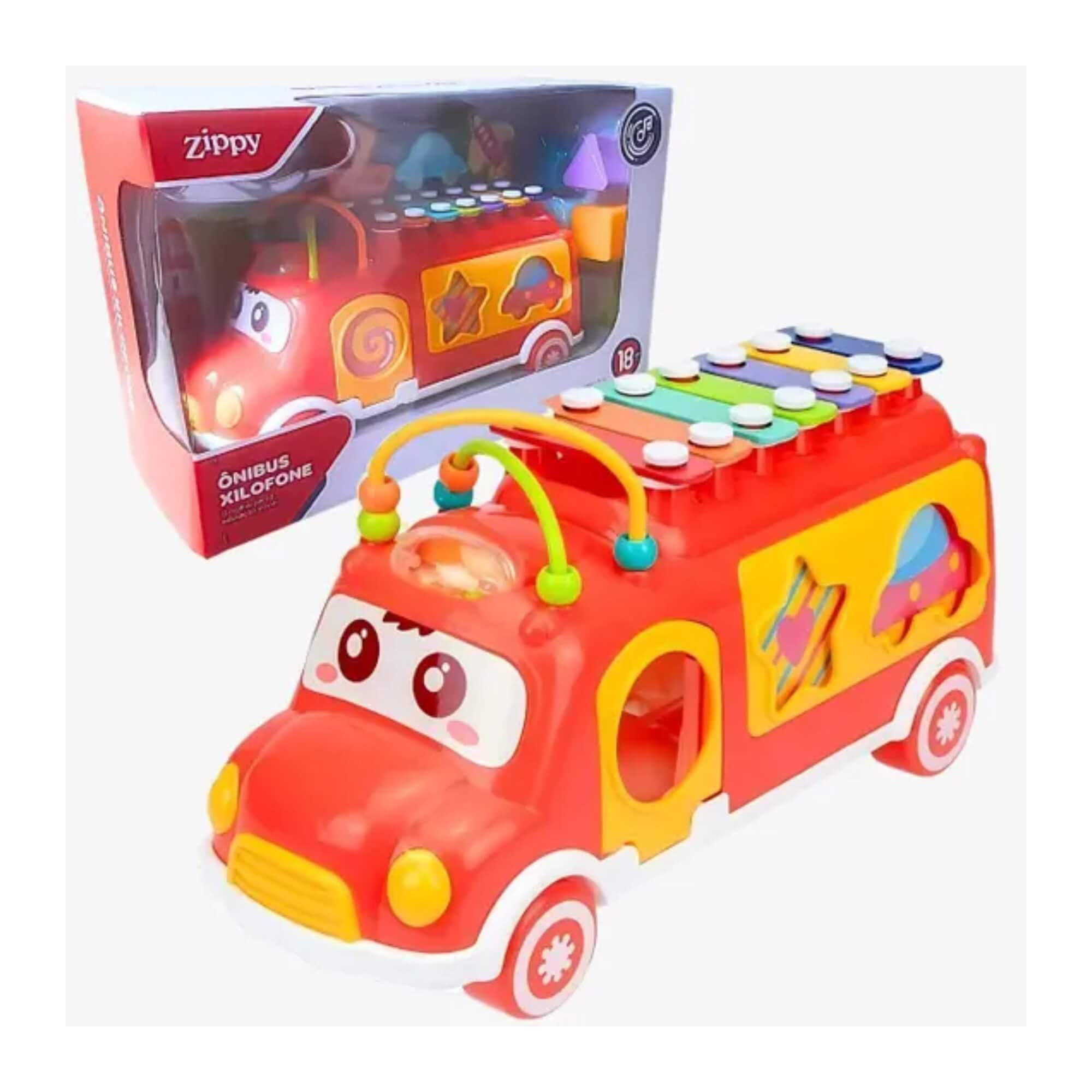Ônibus Xilofone Brinquedo Infantil Educativo Zippy Toys - 10392