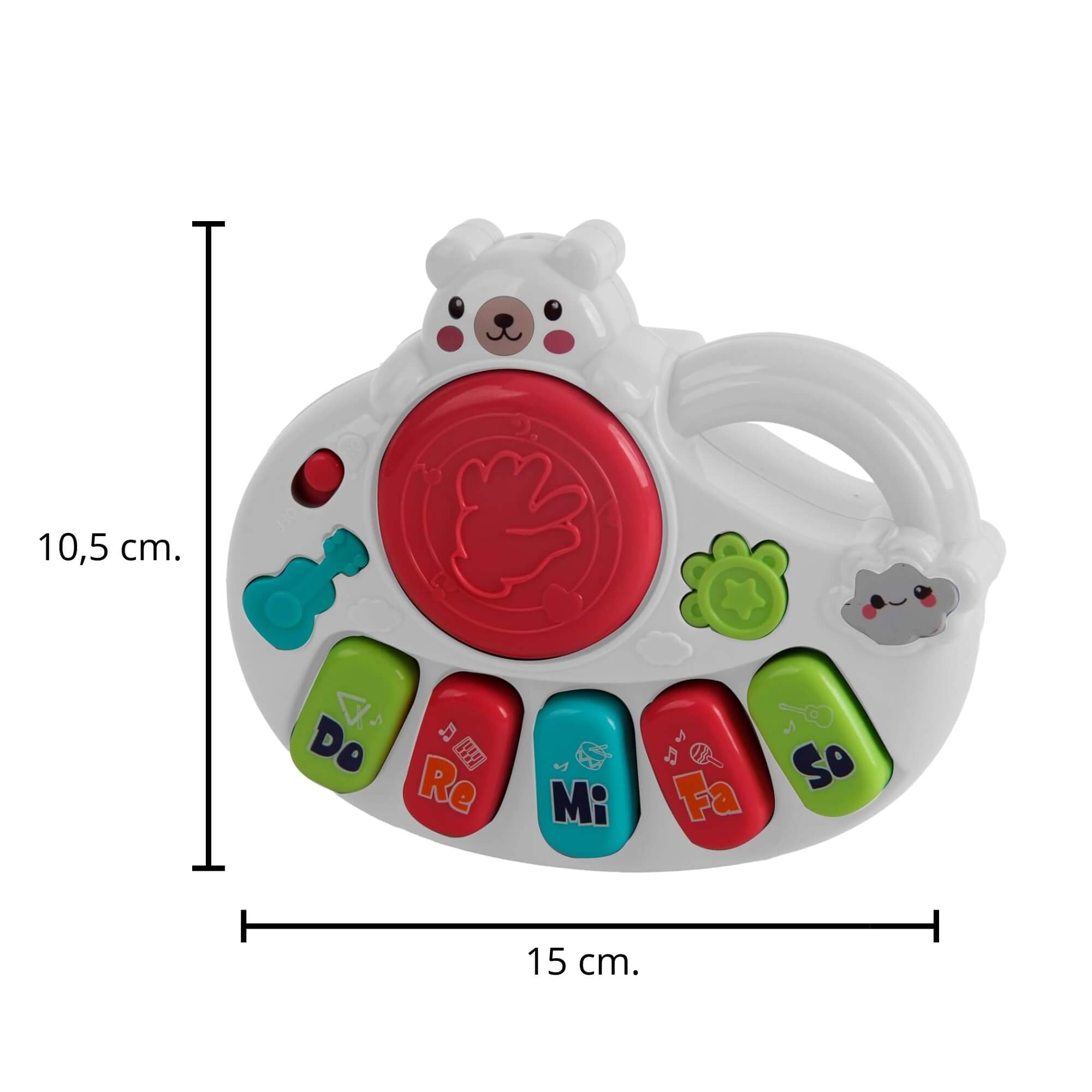 Teclado Musical Infantil Urso Zippy Toys - 10369