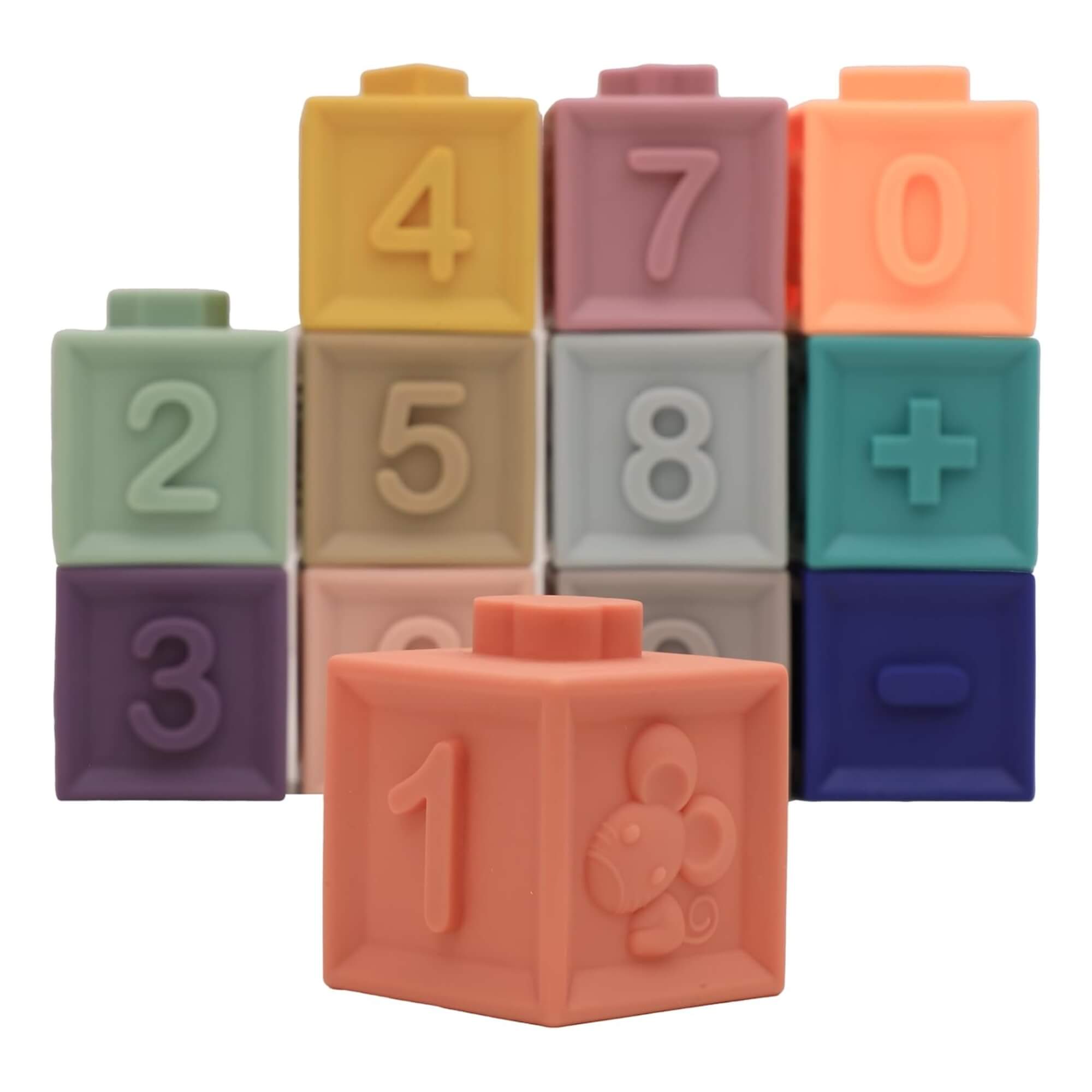 Kit com 12 Blocos Divertidos Sensoriais Zippy Toys - 10371