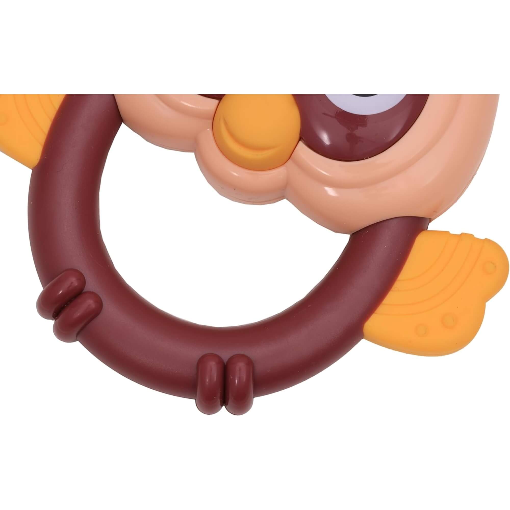 Chocalho Mordedor Infantil Macio com Textura Suave Coruja Zippy Toys - 10383