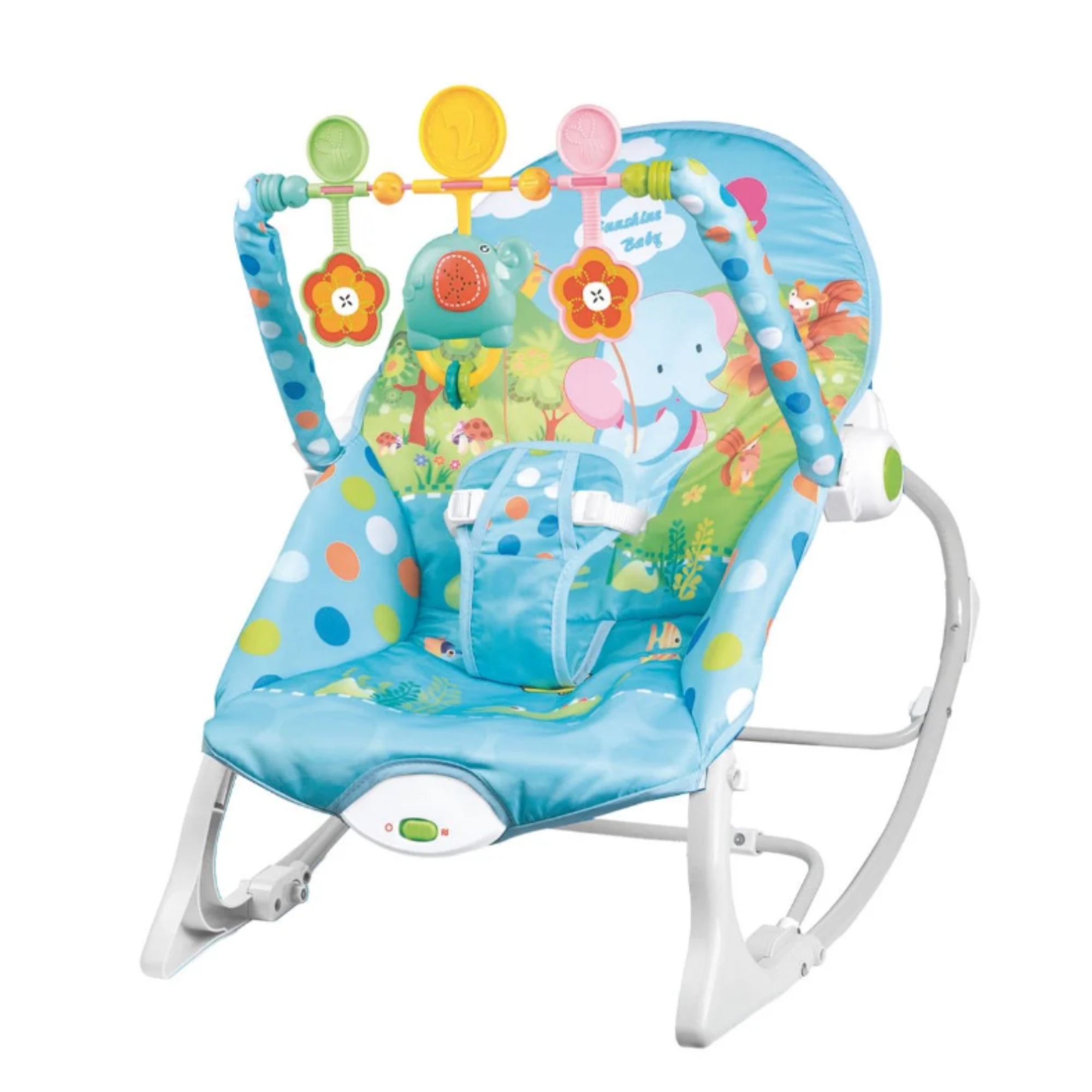 Cadeira Balanço Descanso Azul C/ Música Vibração Zippy Toys - 10400