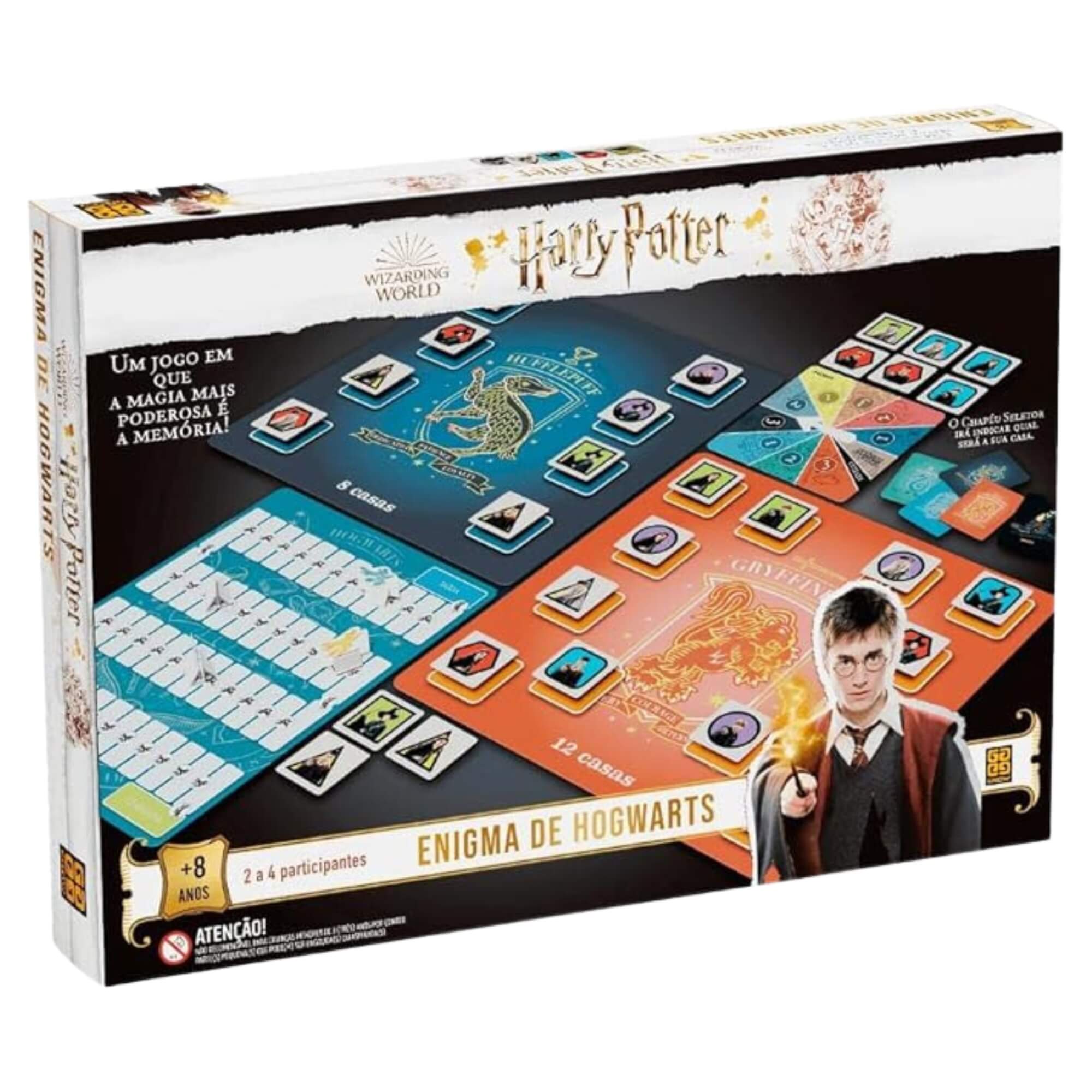 COMP Kit 3 Jogos Harry Potter: Enigma de Hogwarts + Perfil Express + Quebra-Cabeça 200 Peças
