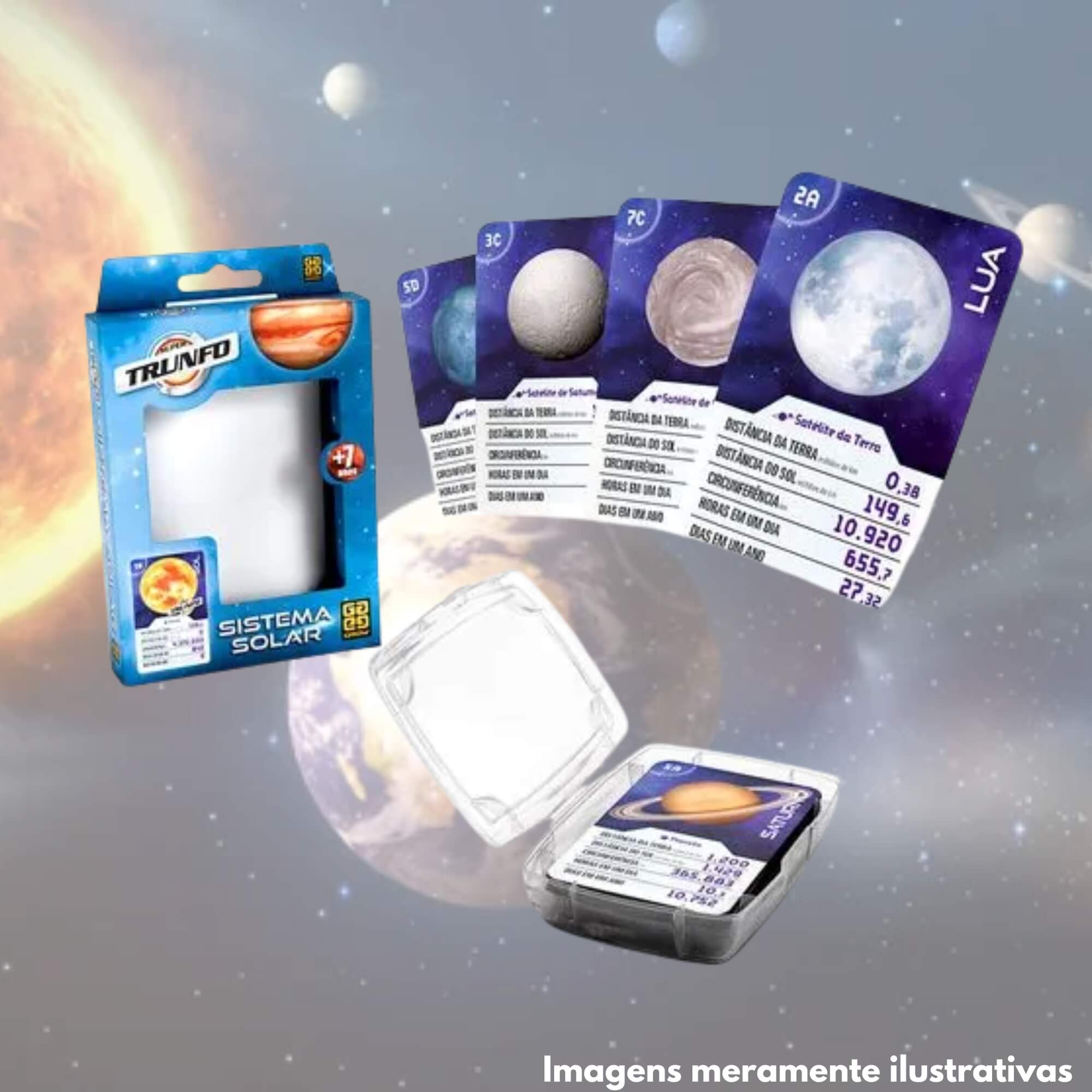 COMP Kit Sistema Solar Grow: 2 Quebra-Cabeças + Super Trunfo Educativo - Planetas e Astronomia