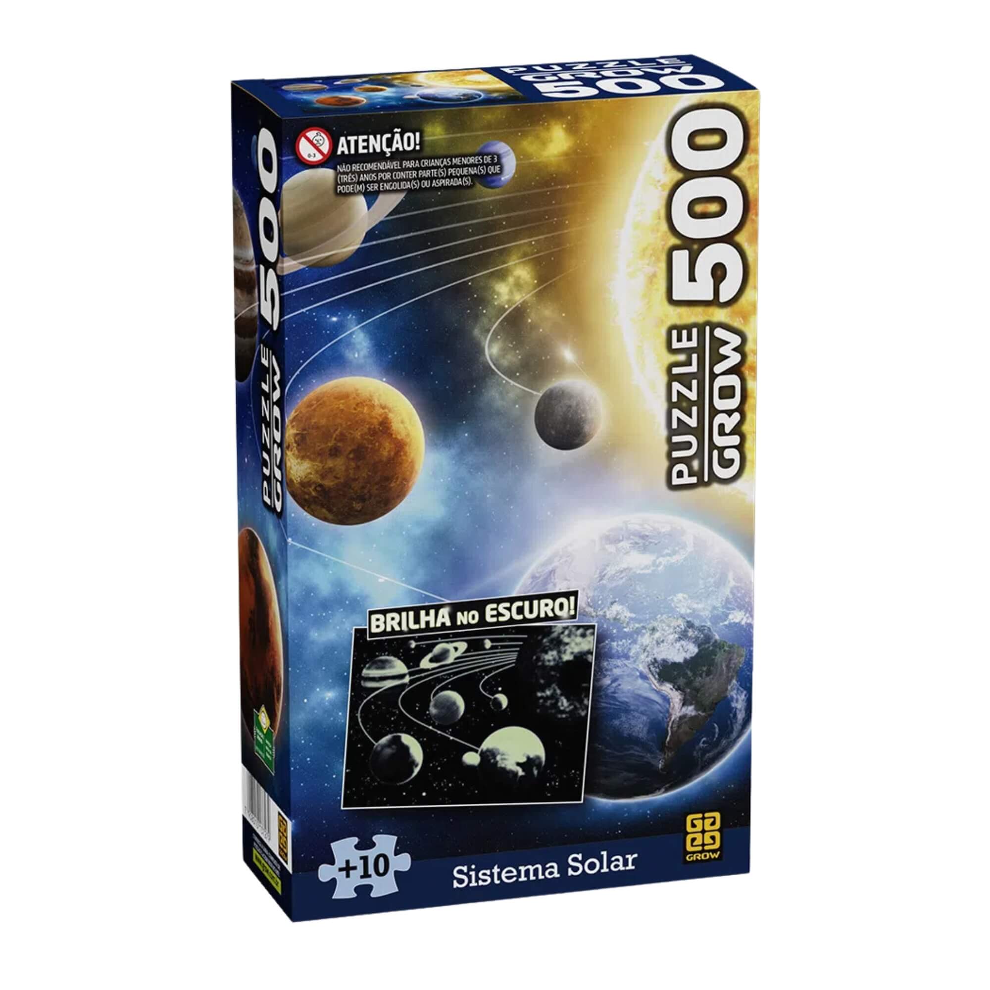 COMP Kit Sistema Solar Grow: 2 Quebra-Cabeças + Super Trunfo Educativo - Planetas e Astronomia