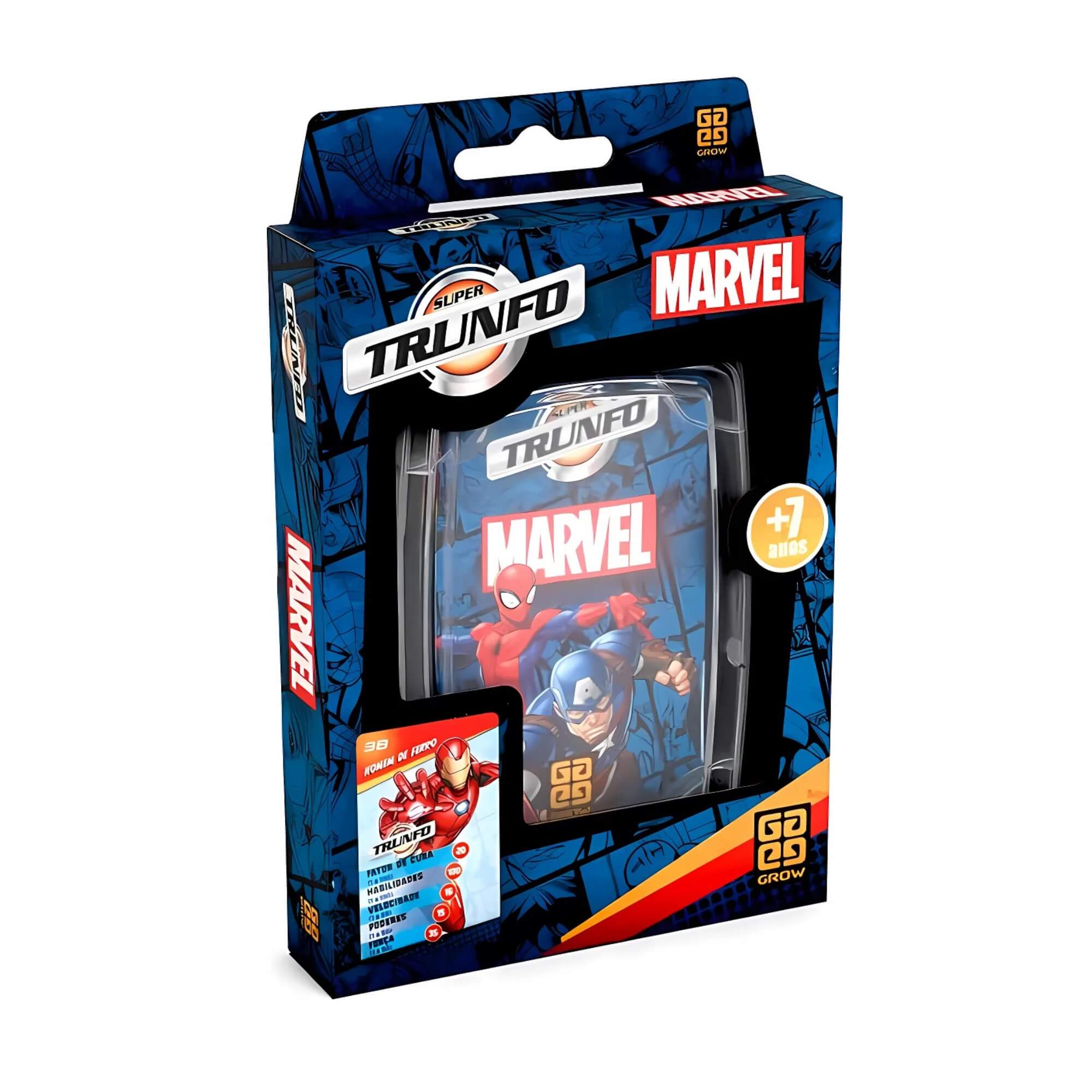 COMP Kit 3 Jogos Marvel Grow: Perfil Express + Super Trunfo + Lince Jr. Spidey Homem-Aranha