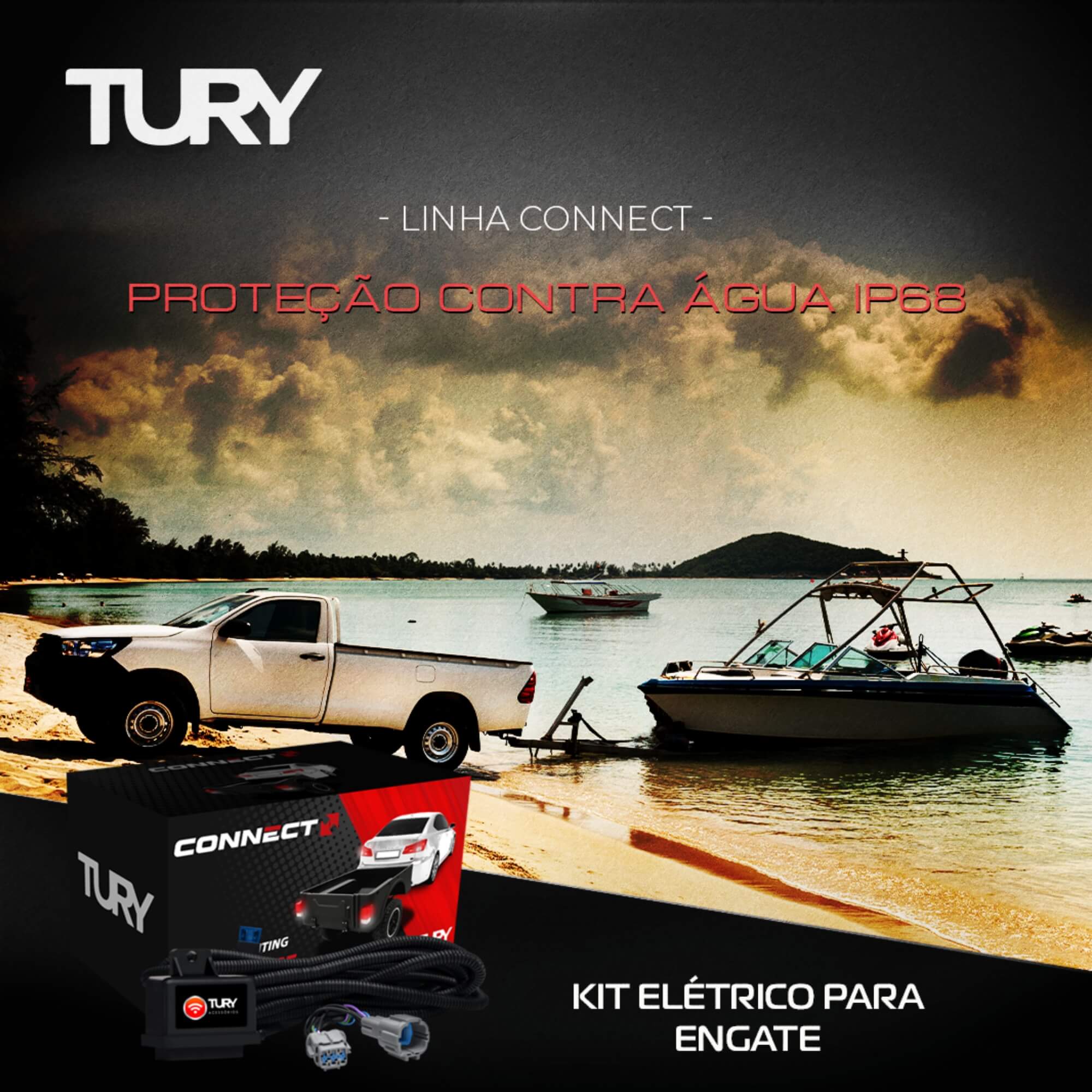 Módulo de Proteção Elétrica para Engate compatível Onix, Spin, Cronos, Argo Tury - CONNECT5.2CL