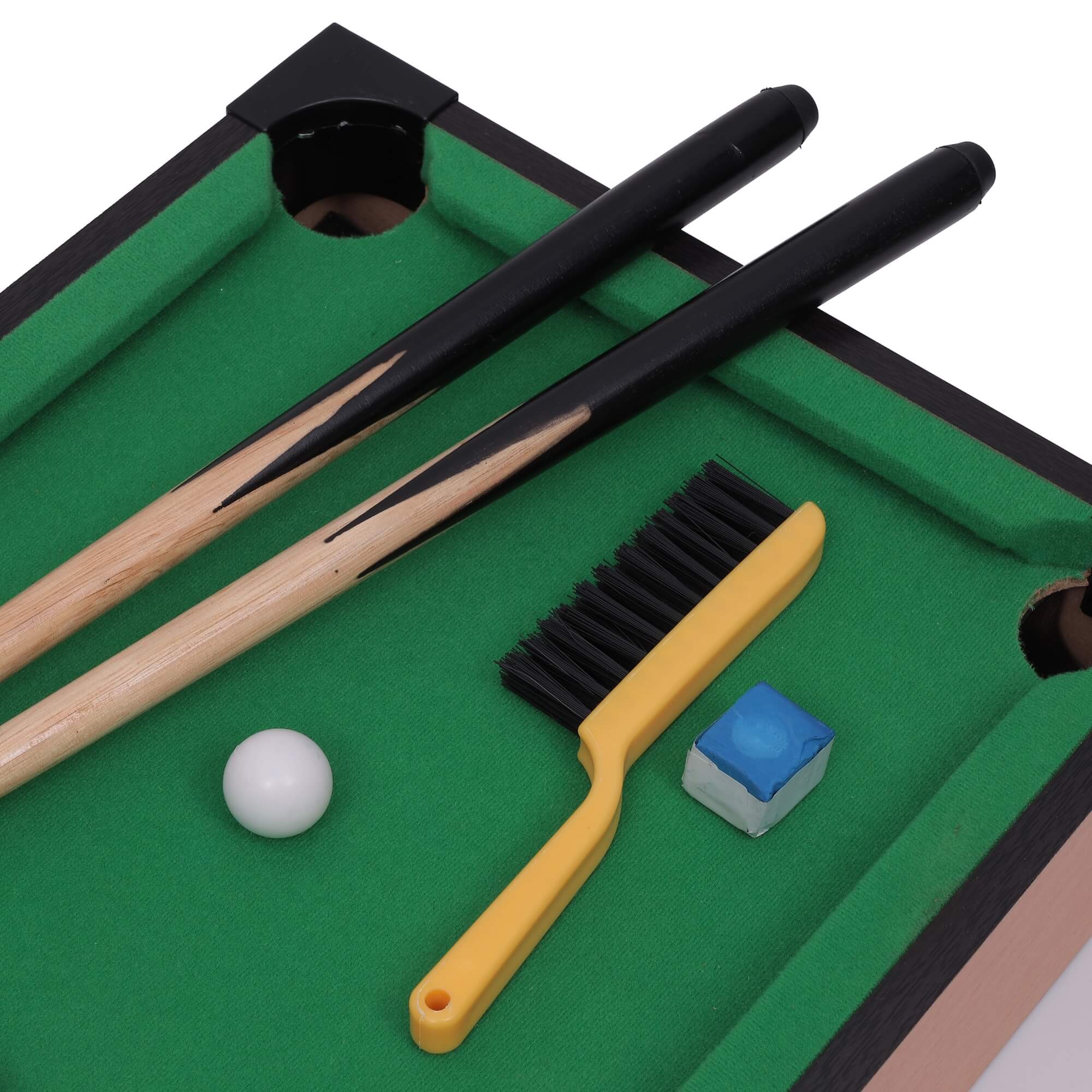 COMP Kit Mini Mesa de Sinuca + Mesa de Pebolim Madeira 51cm Zippy Toys