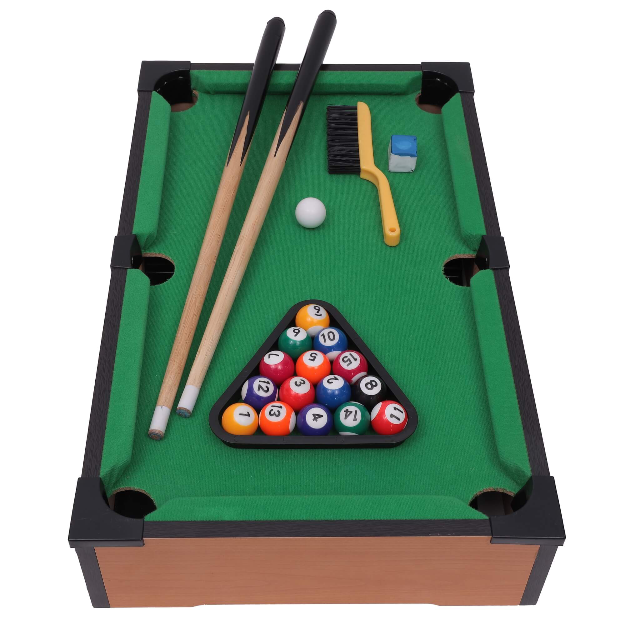 COMP Kit Mini Mesa de Sinuca + Mesa de Pebolim Madeira 51cm Zippy Toys