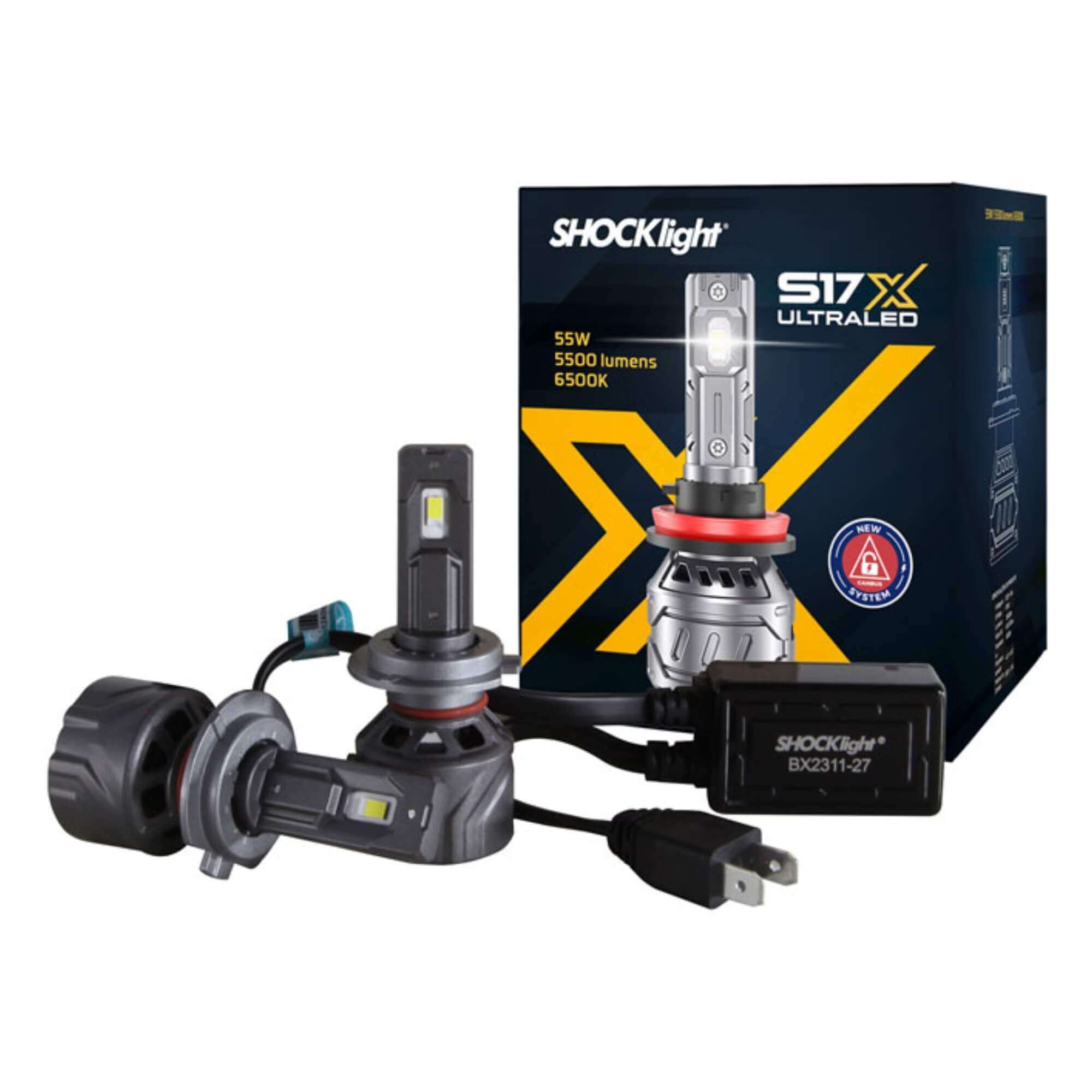 COMP Kit Lâmpada Ultraled S17x Farol Alto Baixo Renault Kwid 2022 23 24 Shocklight