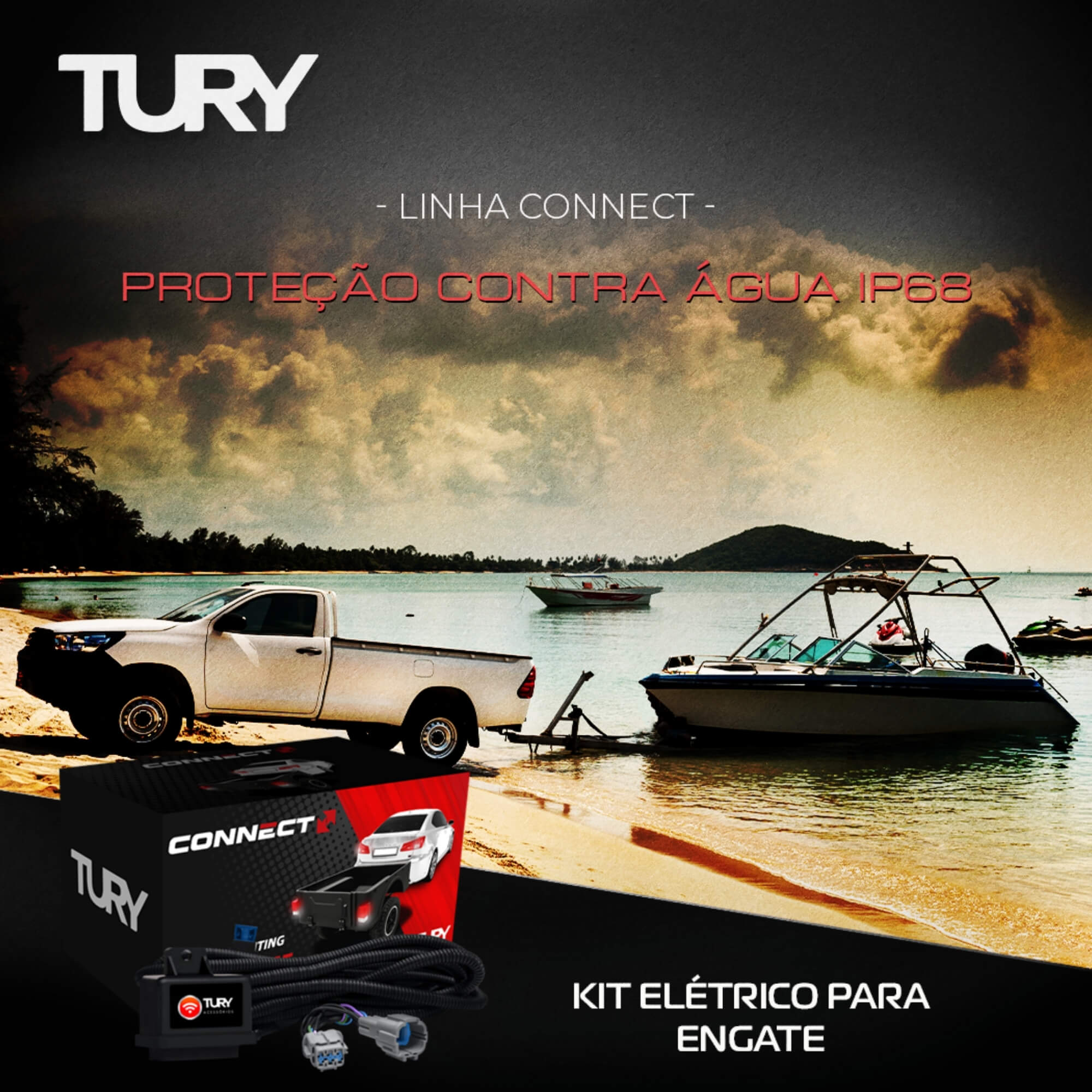 Módulo de Proteção Elétrica p/ Engate compatível c/ T-Cross/Nivus/Polo/Golf Tury - CONNECT5.1CK