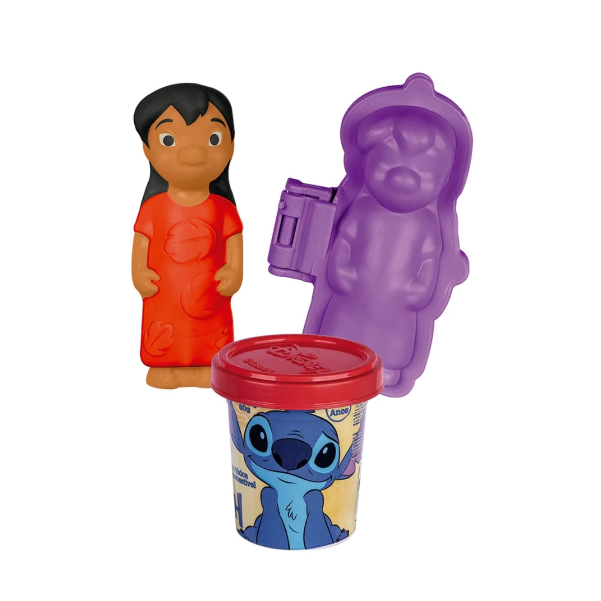 Brinquedo Amigos de Massinha Stitch Disney c/ Moldes +3 Anos Cotiplas - 2900