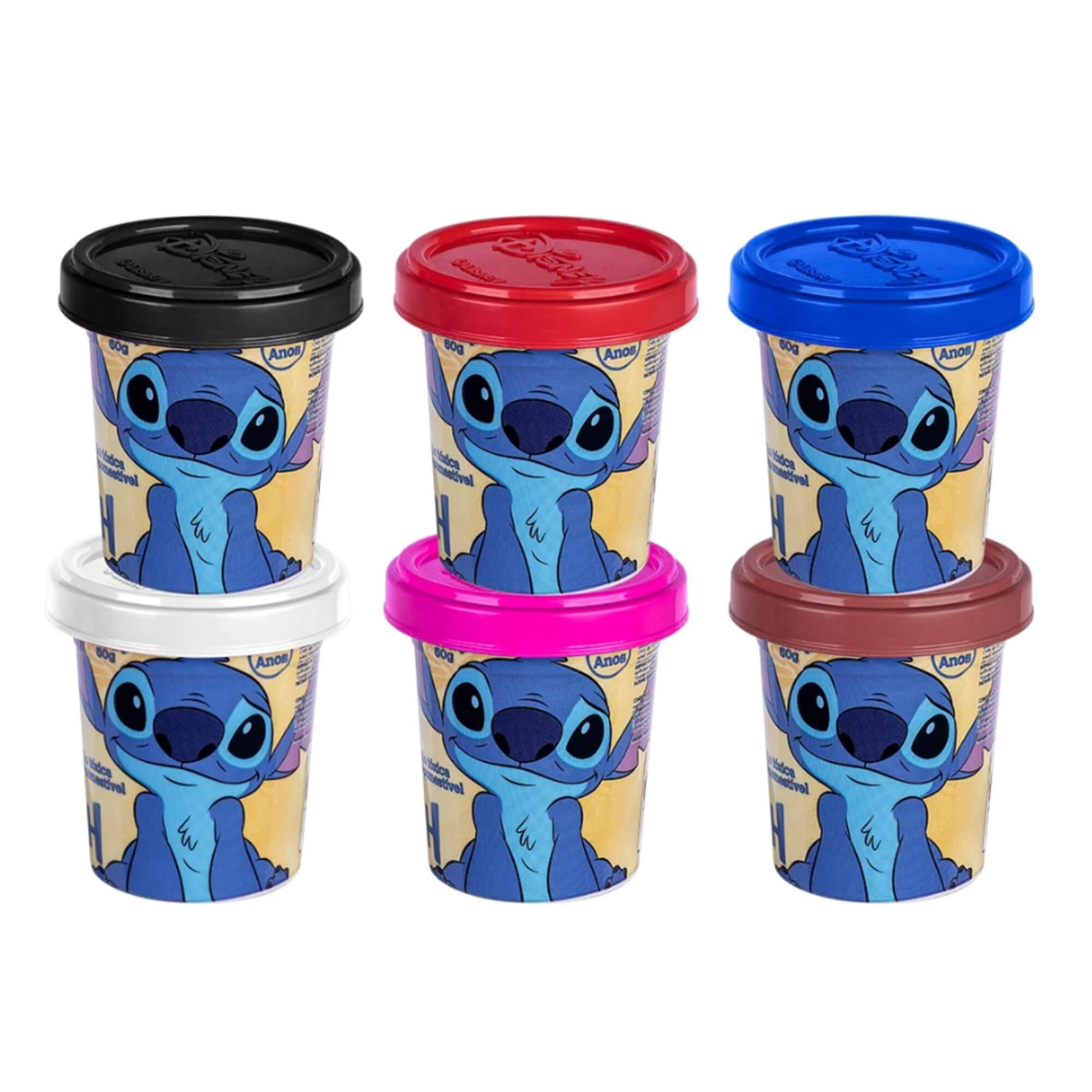 Brinquedo Amigos de Massinha Stitch Disney c/ Moldes +3 Anos Cotiplas - 2900
