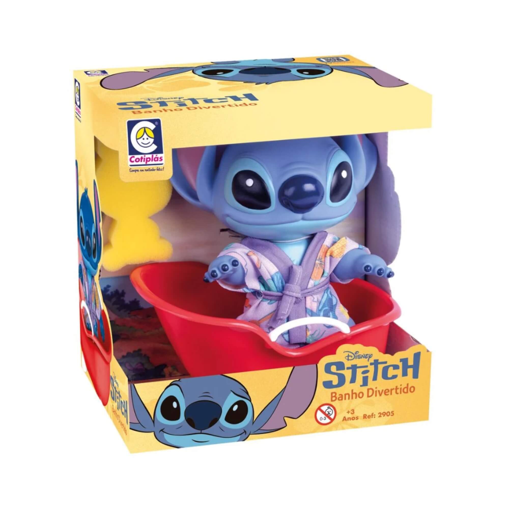 Brinquedo Stitch Banho Divertido Vinil Resistente +3 Anos Cotiplas - 2905