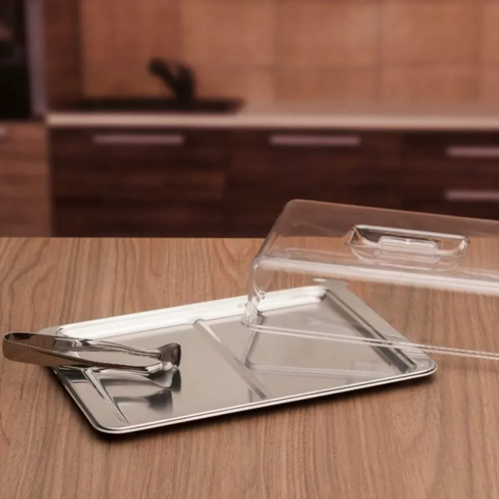 Kit Porta Frios Átina 19 x 28 x 7,2 cm 3 Peças - Aço Inoxidável Brinox - 1413/100