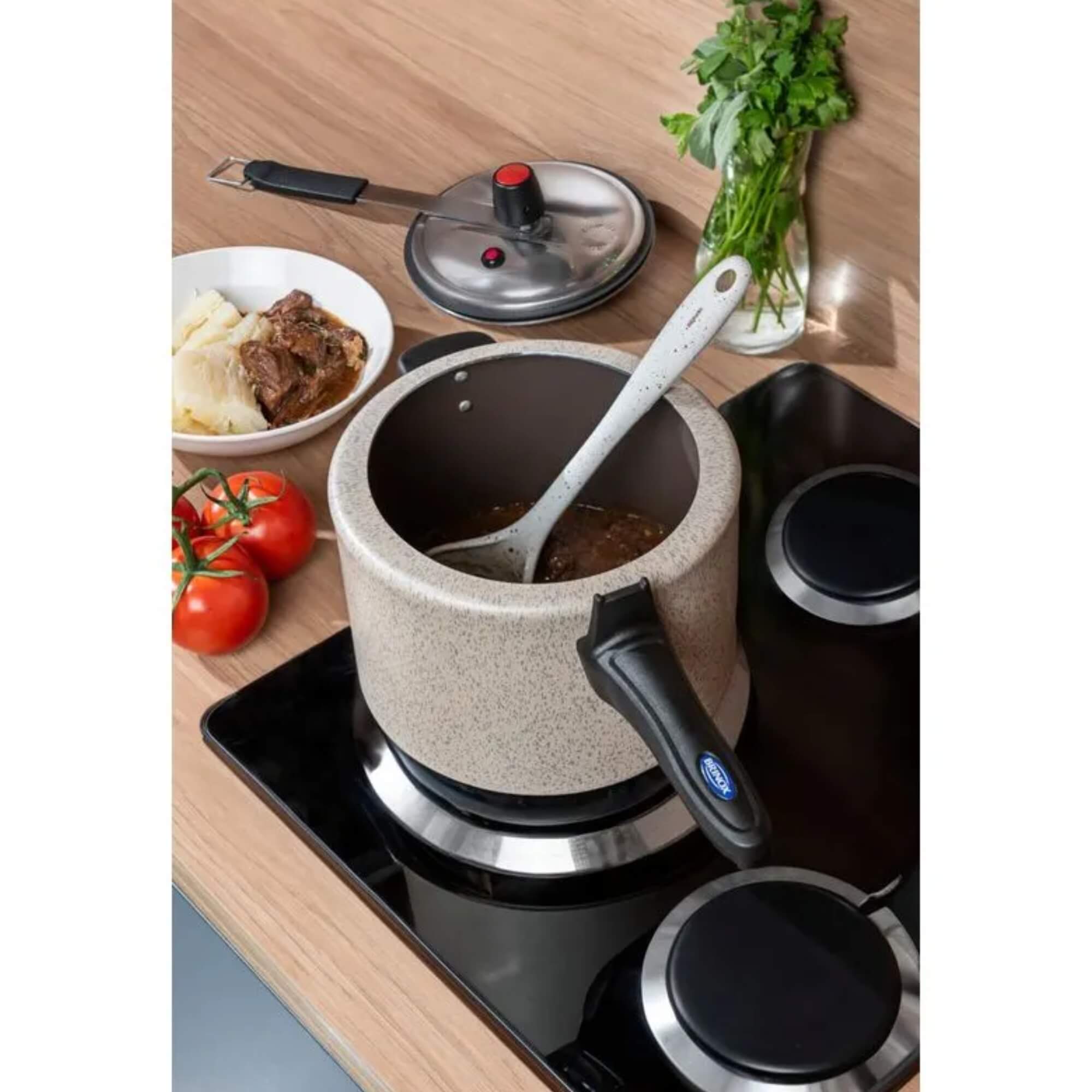 Panela de Pressão 4,5L 20cm Ceramic Life Vapt Vanilla Revestimento Cerâmico Brinox - 7239/170